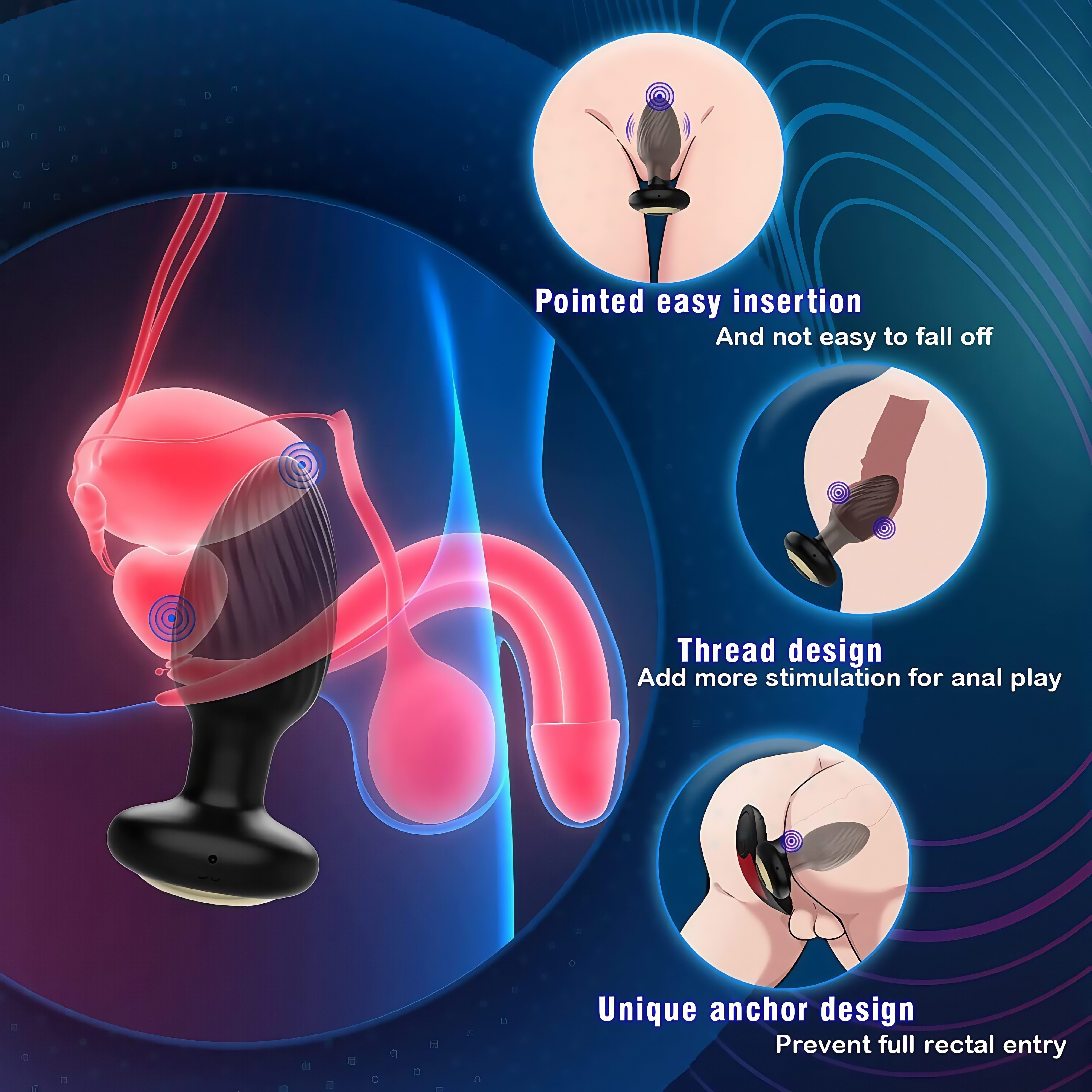 Joyomas - Wireless Remote Control Rotating & Vibrating Male Prostate Massager