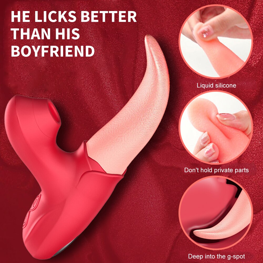 Joyomas - Rose Generation Ⅱ Tongue Licking Vibrator Clit Sucking G Spot Stimulator Nipple Massager