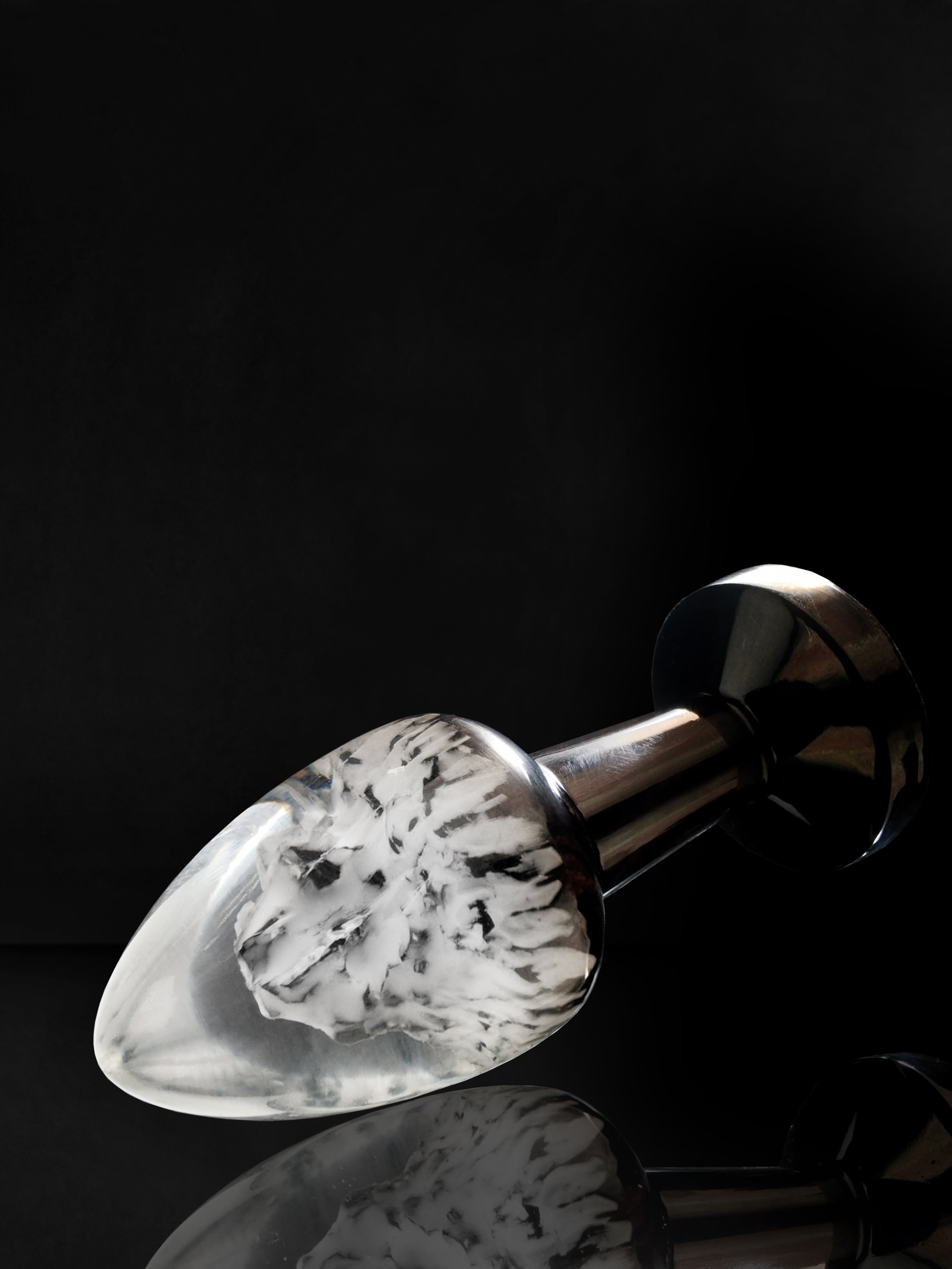 Joyomas - Customized Art Handcrafts- gothic crystal anal plug - Arctic White