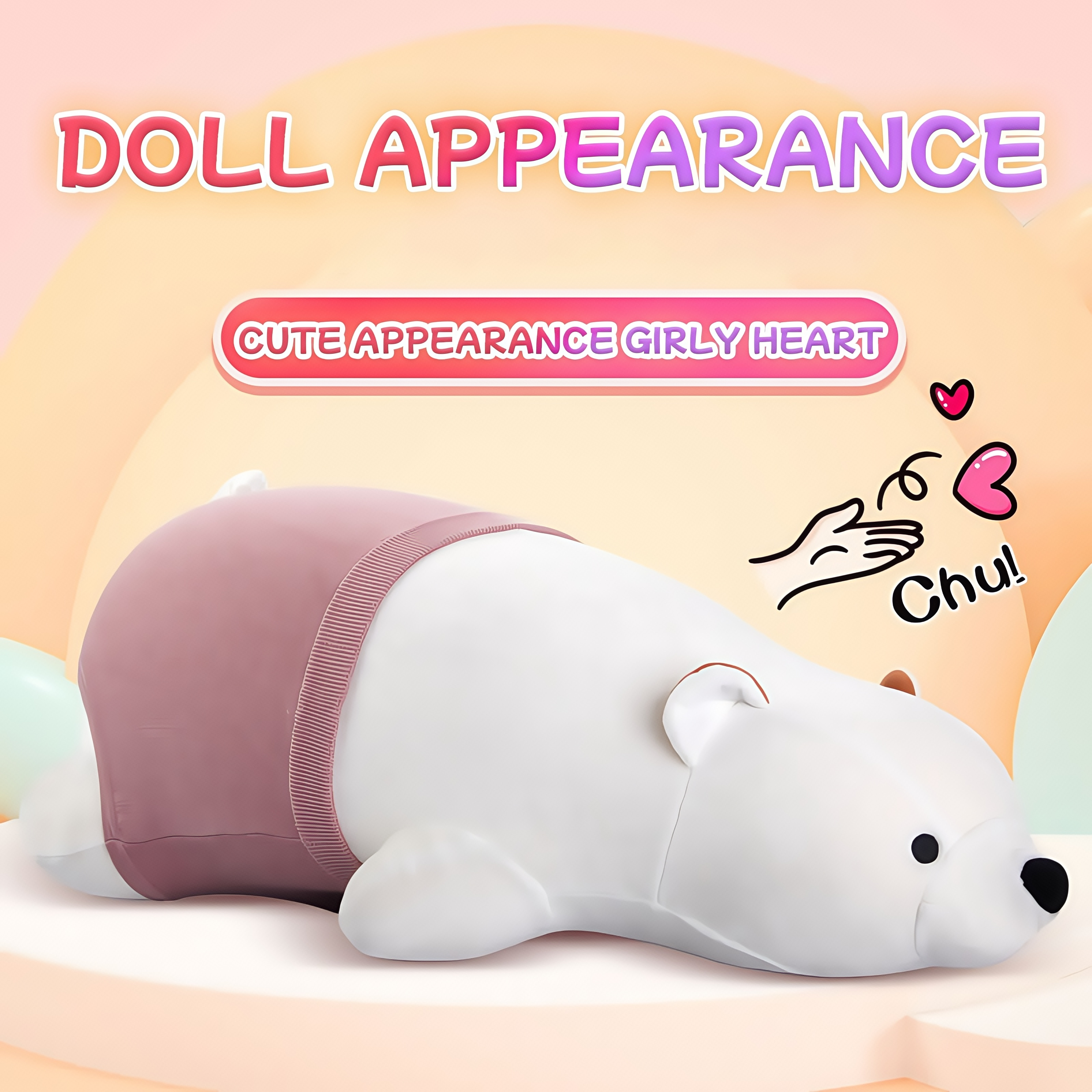 Joyomas - Discreet Polar Bear Pillow Remote Control Sex Machine