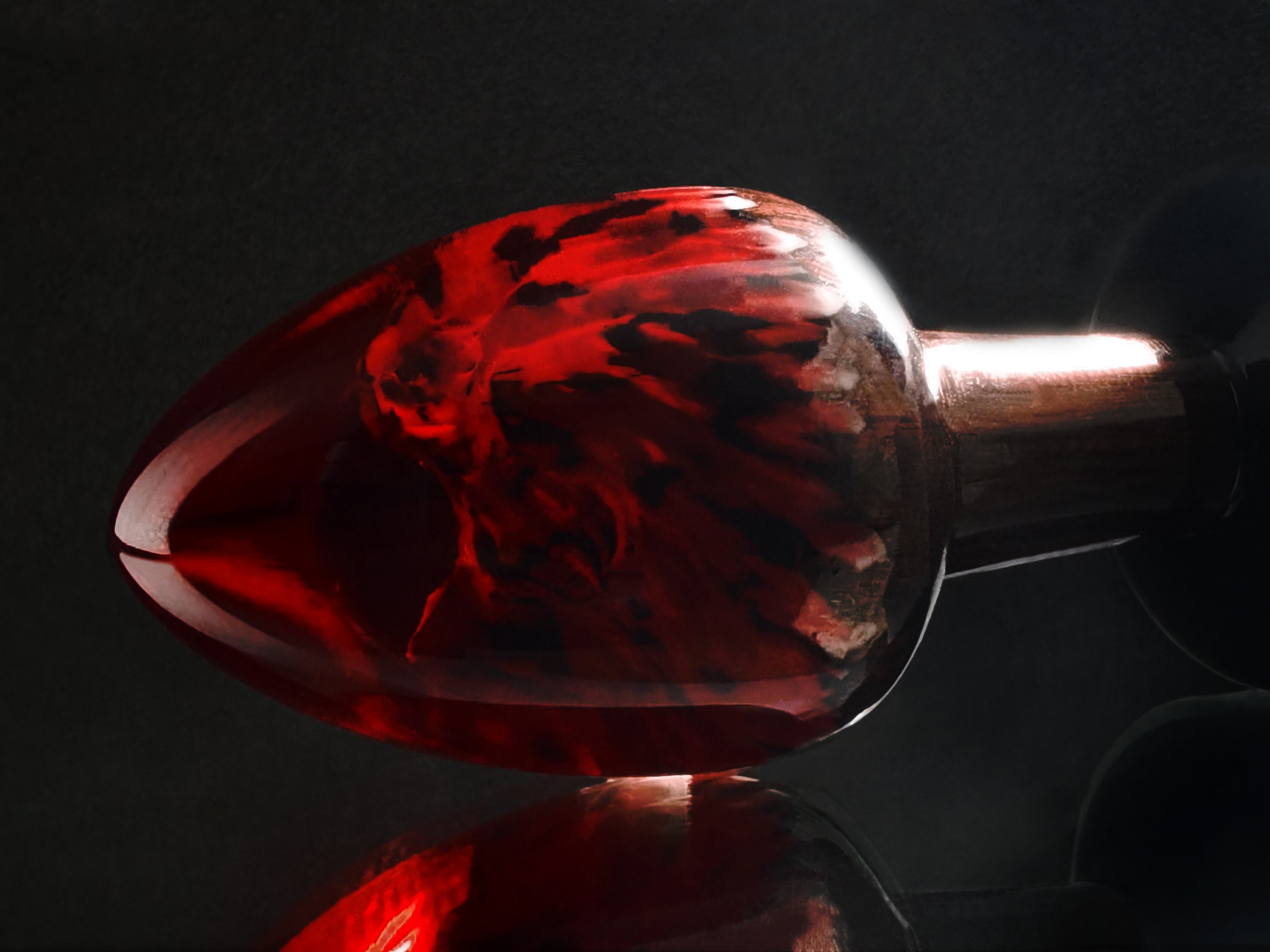 Joyomas - Customized Art Handcrafts - gothic crystal anal plug - Flame Red