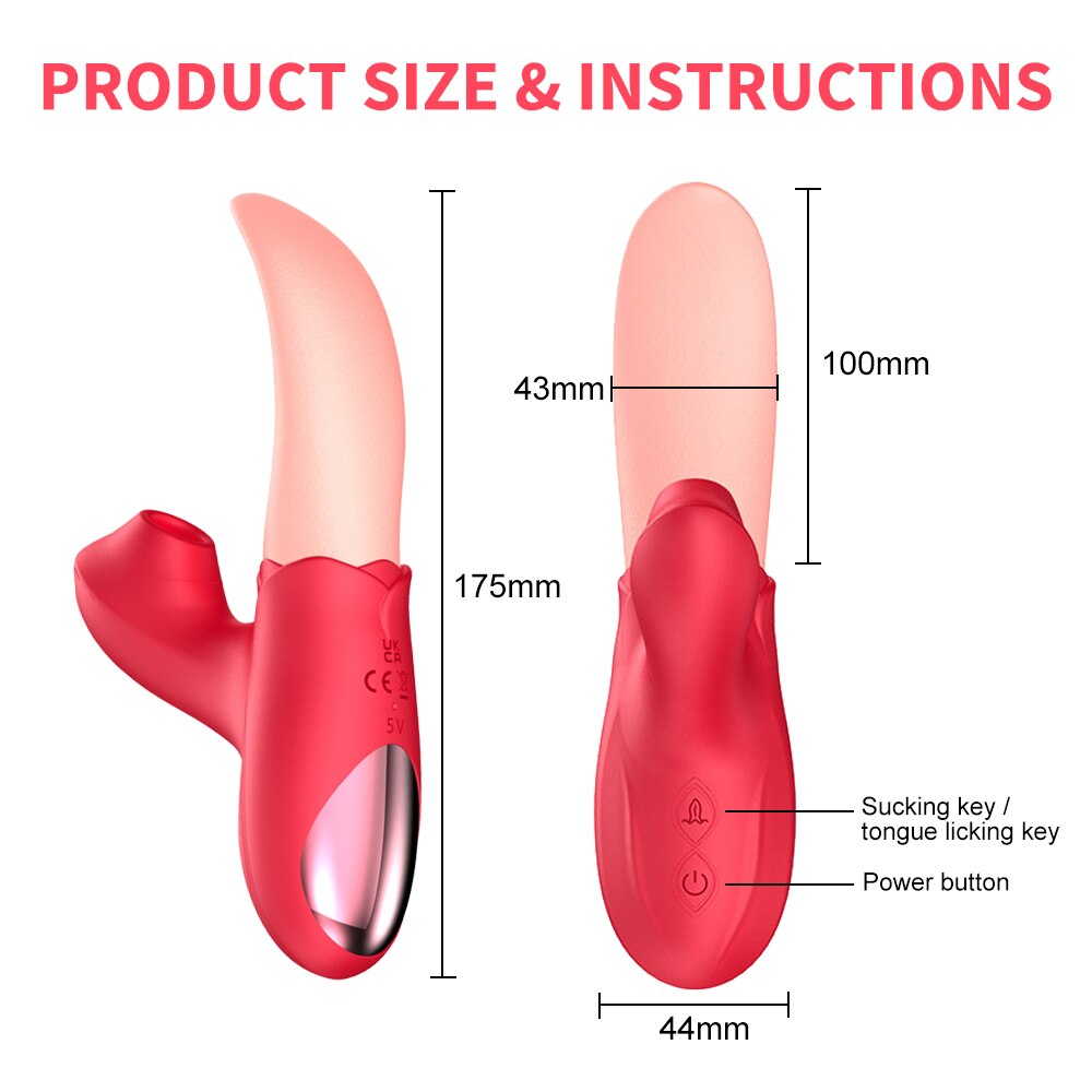 Joyomas - Rose Generation Ⅱ Tongue Licking Vibrator Clit Sucking G Spot Stimulator Nipple Massager