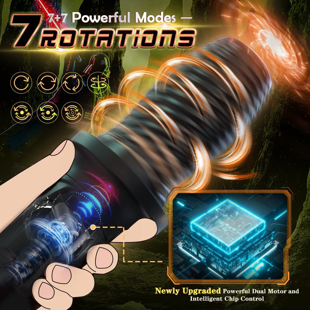 Joyomas - Gawk Gawk Black (With Cover) Tivino Rotating Vibration Male Masturbation Cup