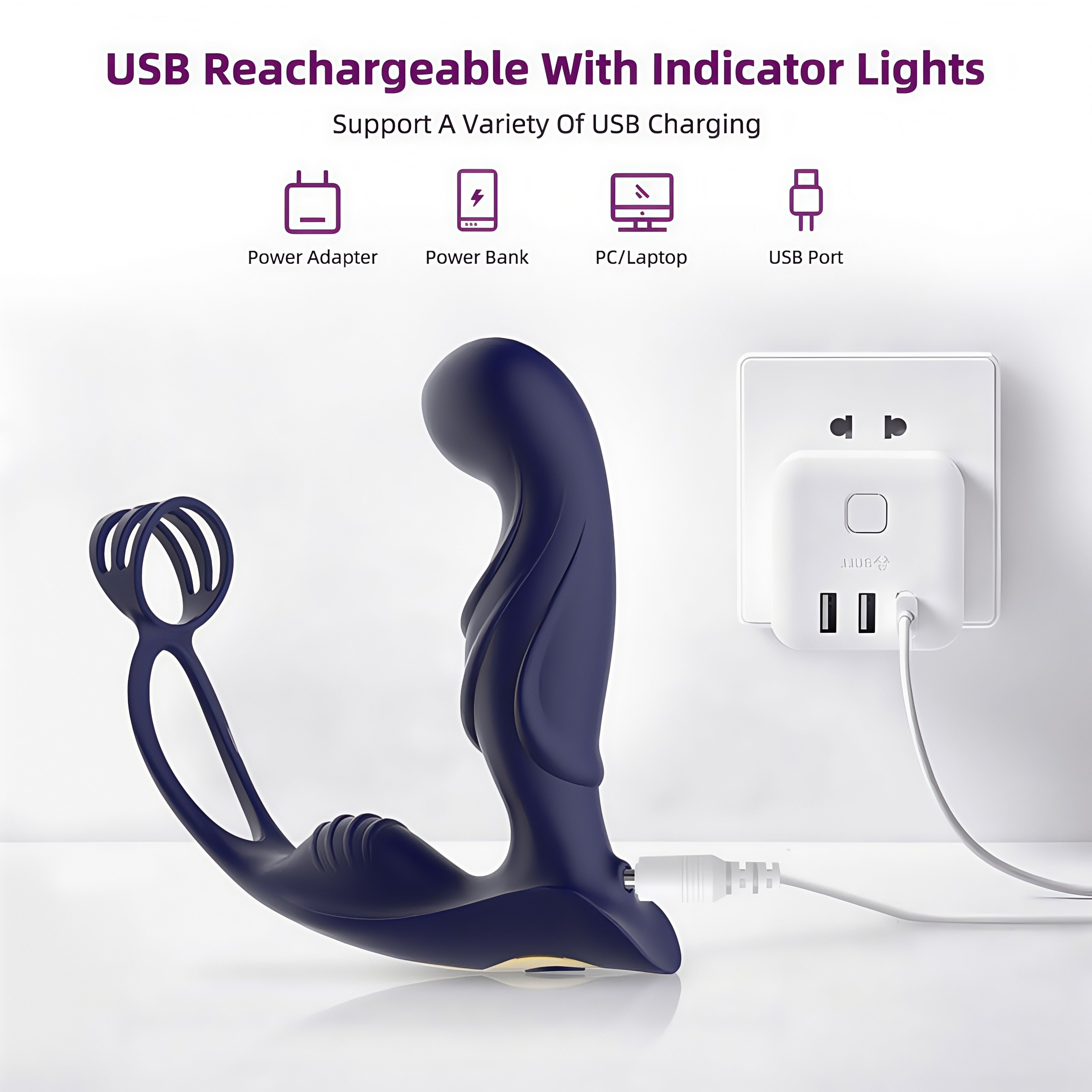Joyomas - Wireless Remote Control Male Prostate Vibrating Massager Cock Ring
