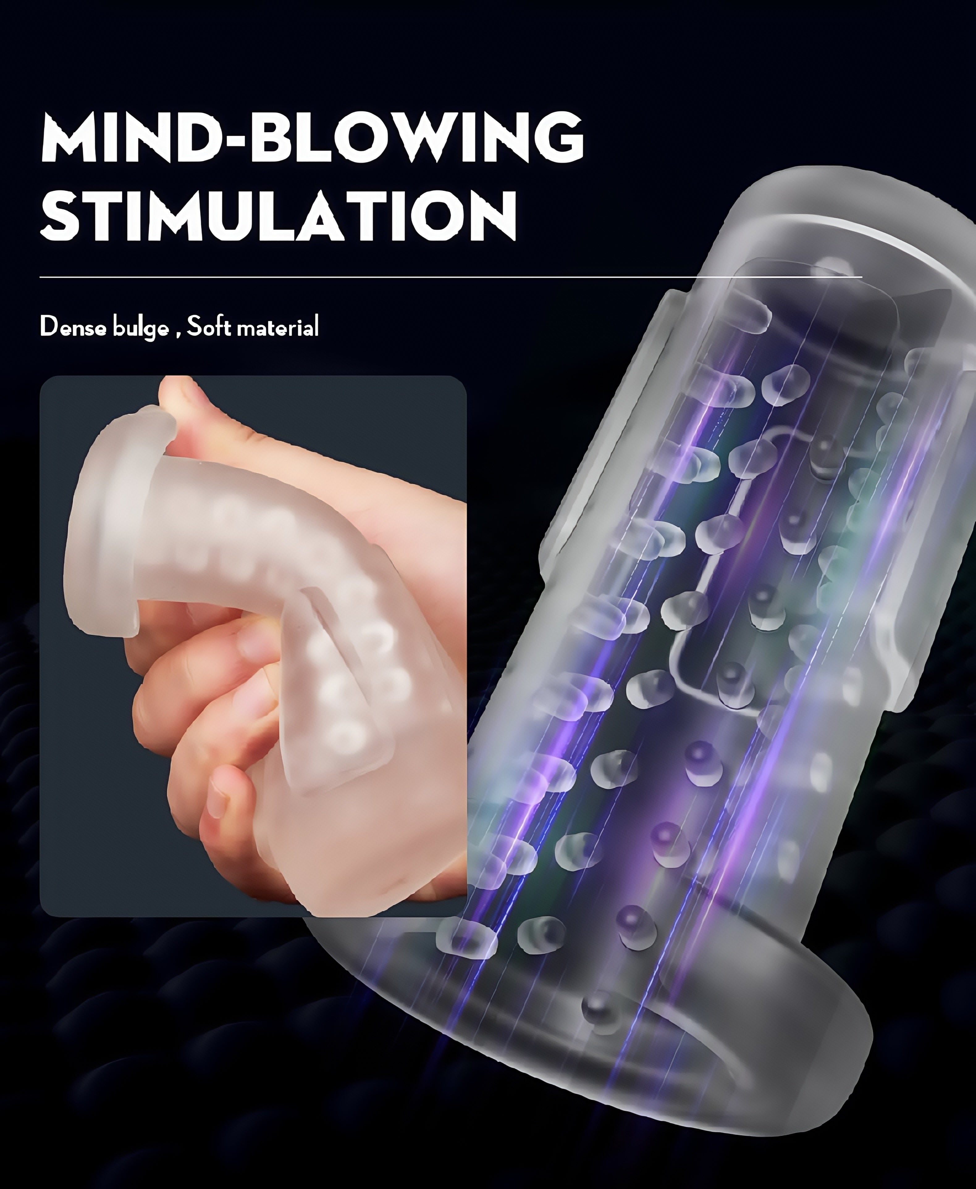Joyomas-PowerKing Ultra:Technical Hands-free 7 Telescopic Rotation Modes Masturbator Cup