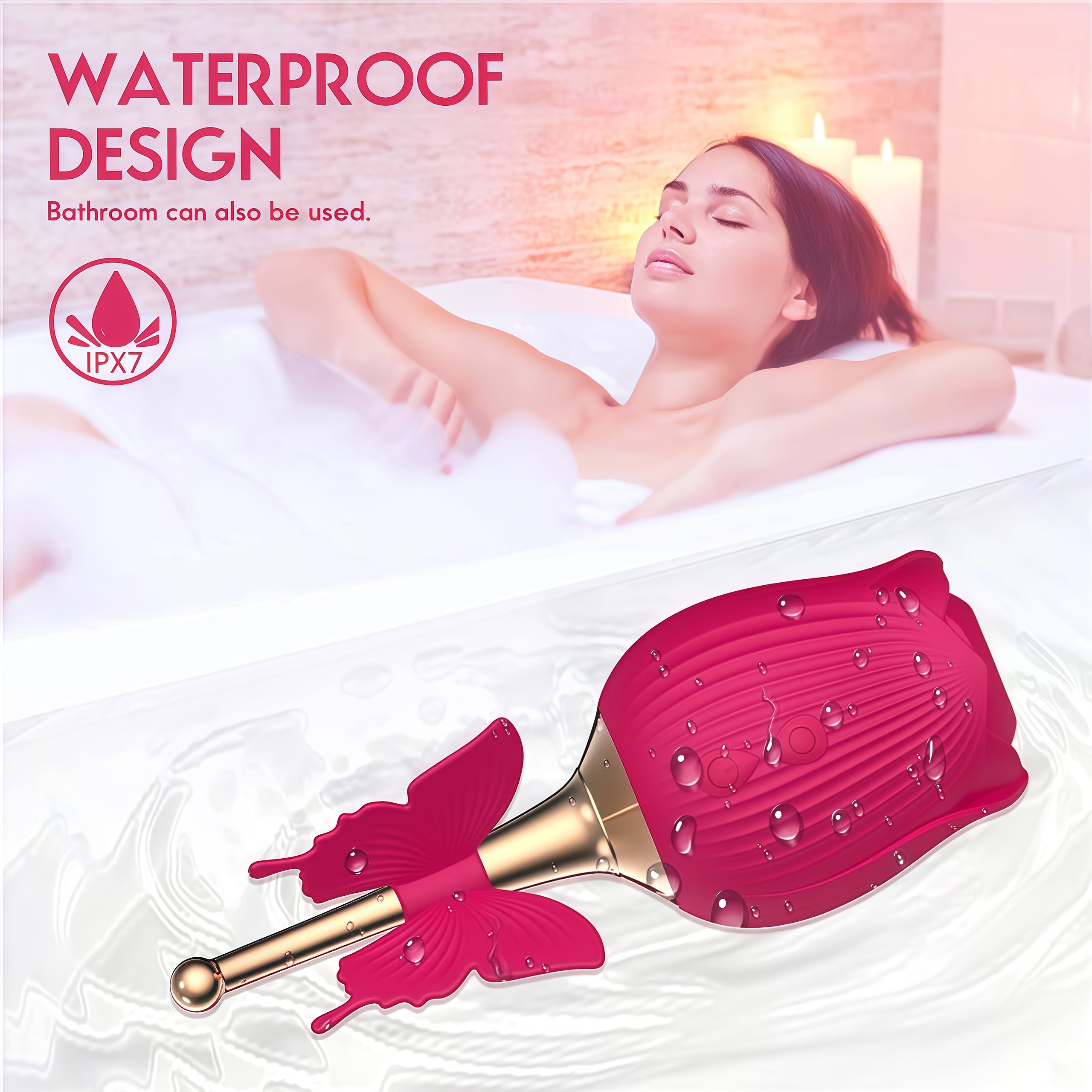 Joyomas - Rose Shape Vaginal Vibrator Stimulation G-spot Sex Toys For Women