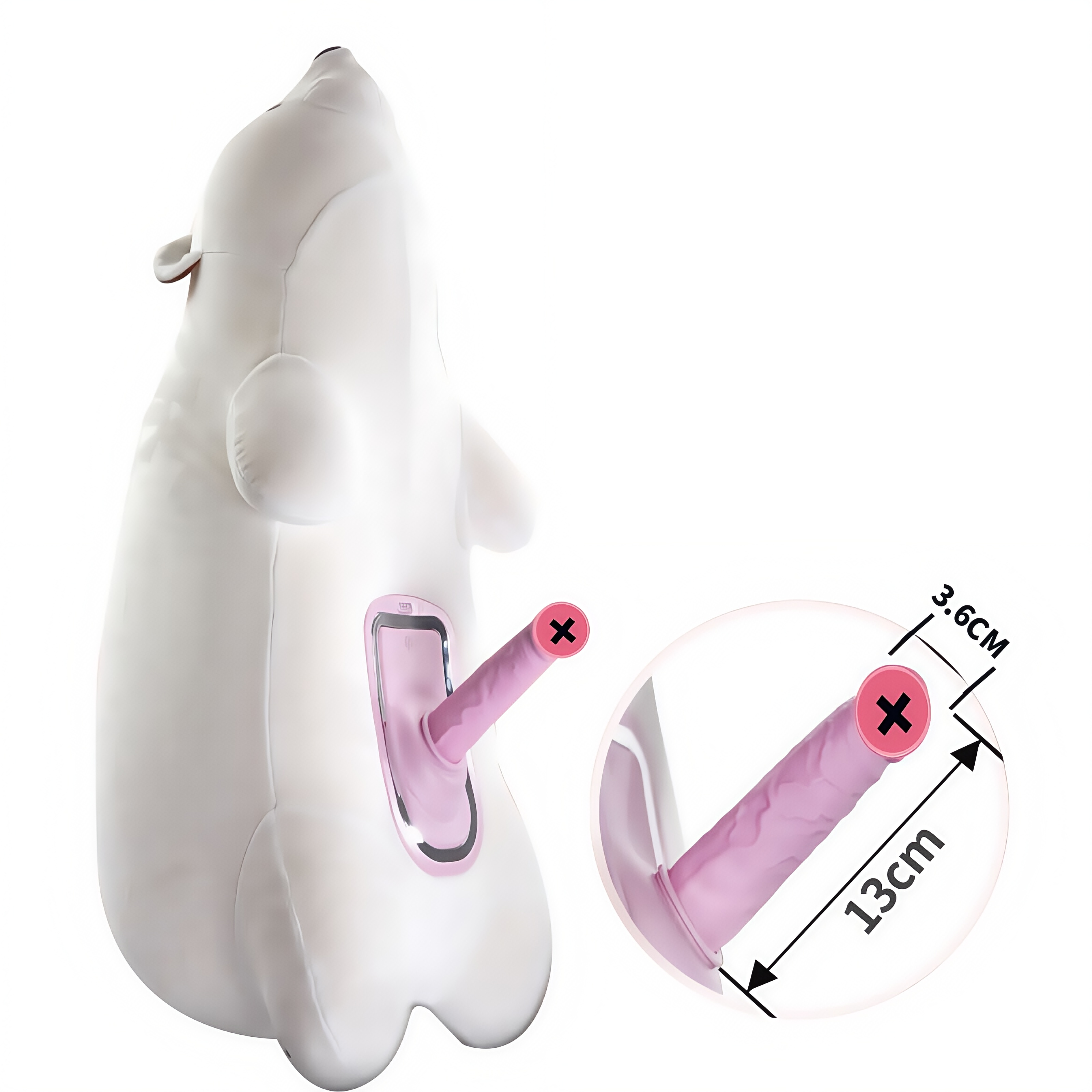 Joyomas - Discreet Polar Bear Pillow Remote Control Sex Machine