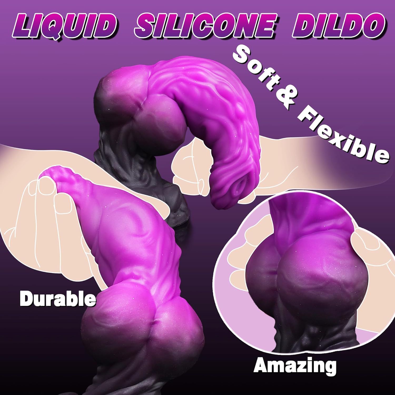 Joyomas - 9 Monster Dildo Fantasy Dildo Knot Dildo, Dragon Dildo Alien Dildo Big Knotted Dildo Silicone Animal Dildo for Women & Gay