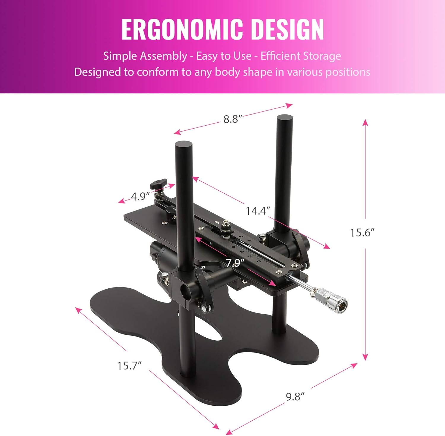 Joyomas - Automatic Sex Machine Gun Realistic Dildo 120W Powerful 360° Adjustable with 1 Remote Control