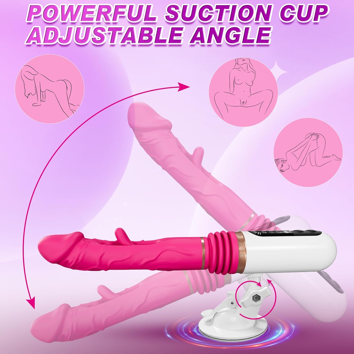 Joyomas - Telescopic Thrust Dildo Machine With 5 Thrusts And 8 Vibration Modes
