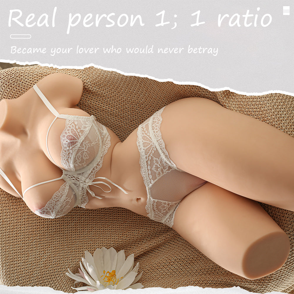 Joyomas - 57LB Life Size Sex Doll for Men, Male Masturbator Realistic Female Torso Sex Toys with Lifelike Tight Vaginal Anal Big Boobs and Ass, Adult Love Doll for Mens Stroker