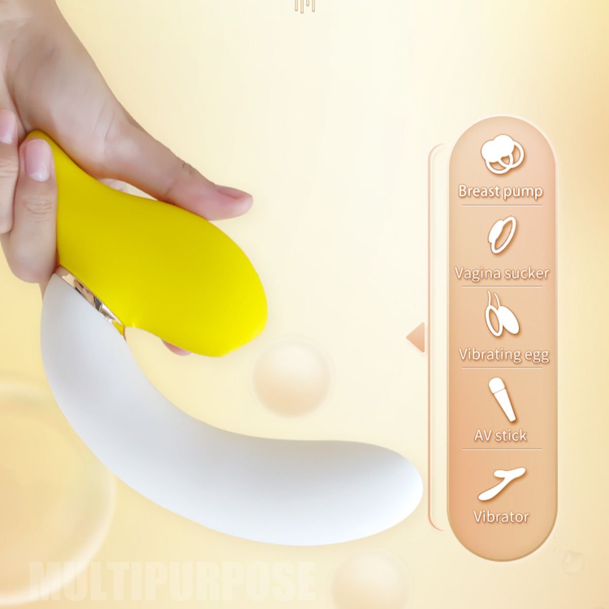 Joyomas - Rotating Banana Vibrator Sucking Double Vibration Masturbation Sex Toy