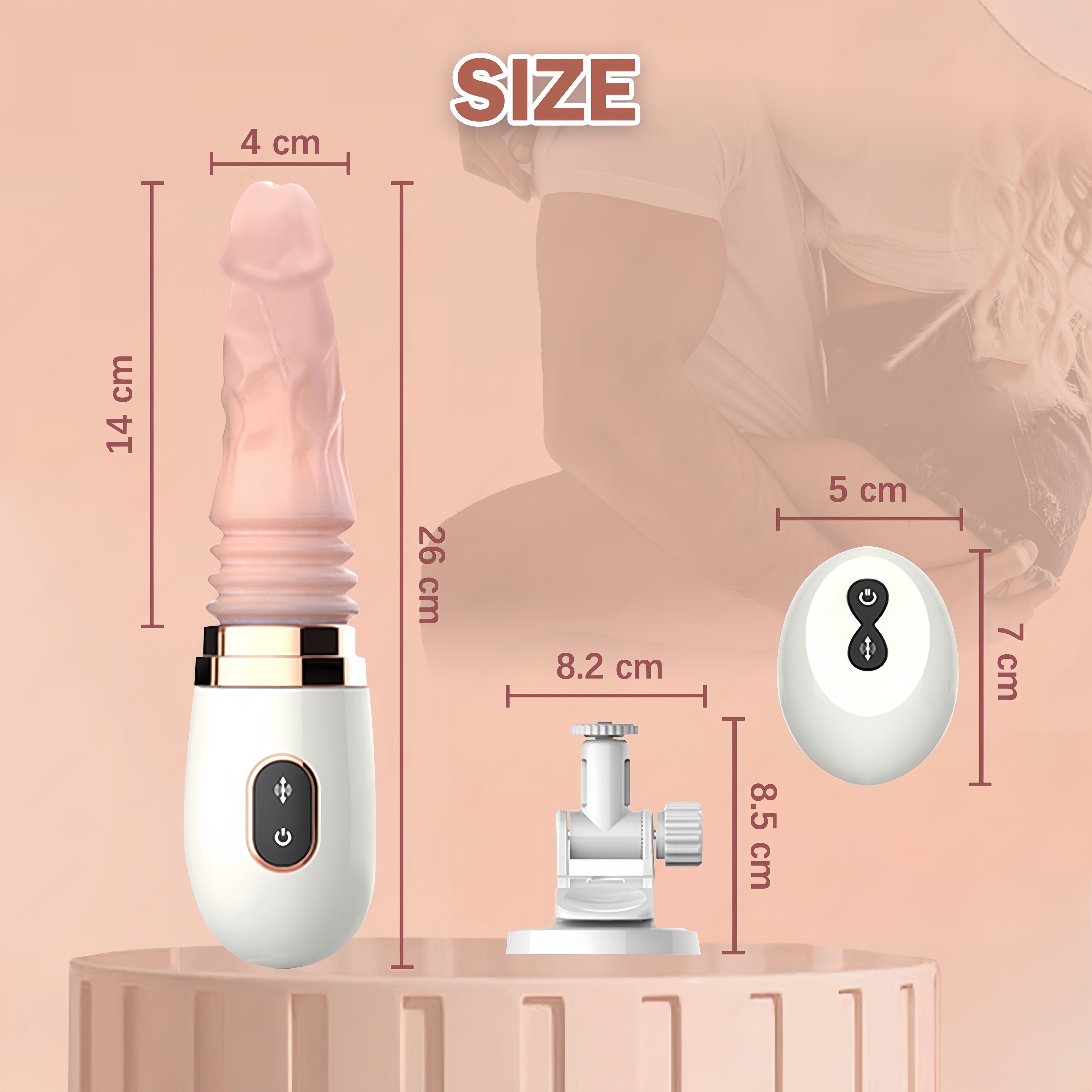 Joyomas - Small Dildo Machine Suction Cup Vibrant Toys with Remote Control