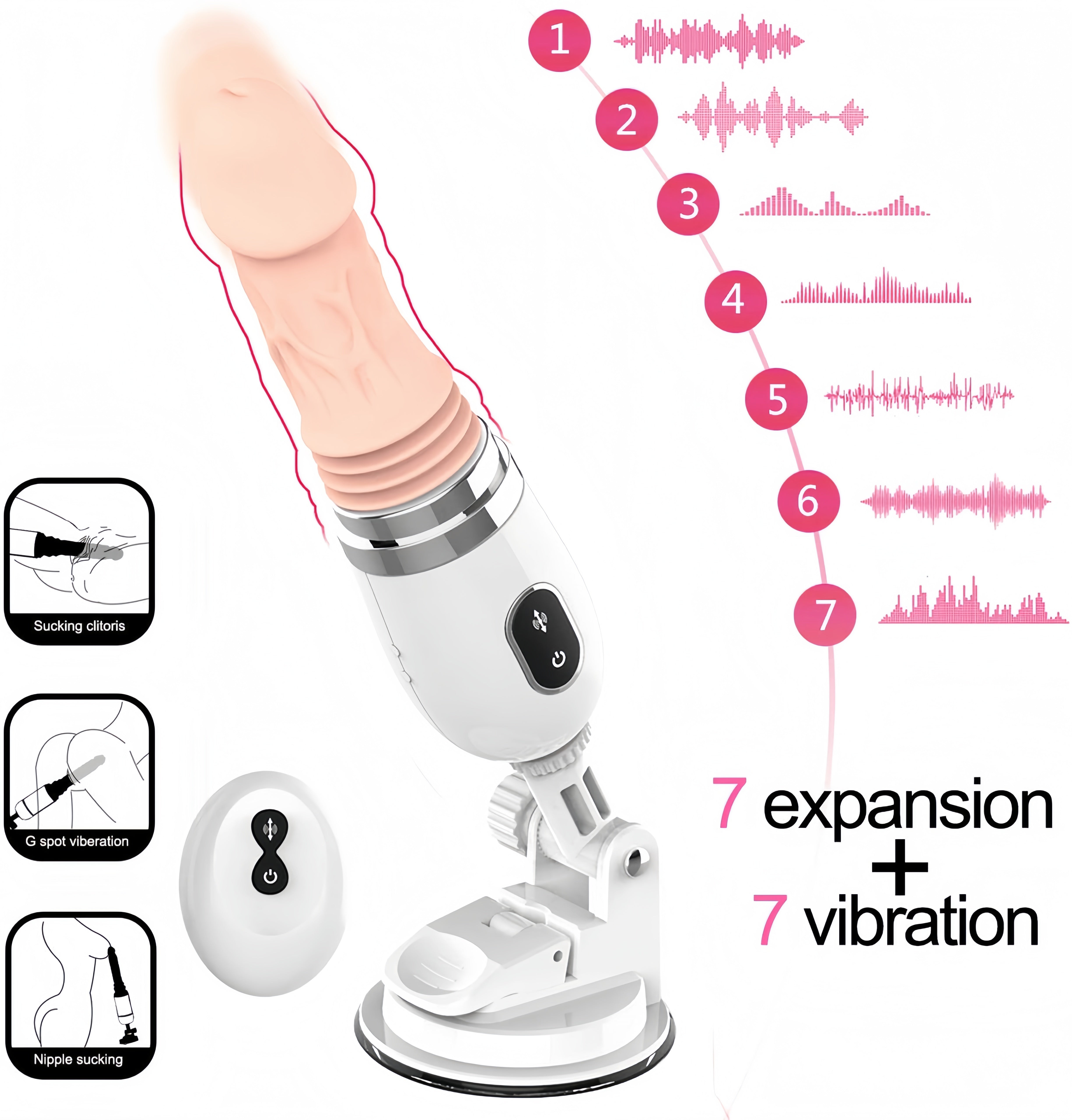 Joyomas - Small Dildo Machine Suction Cup Vibrant Toys with Remote Control