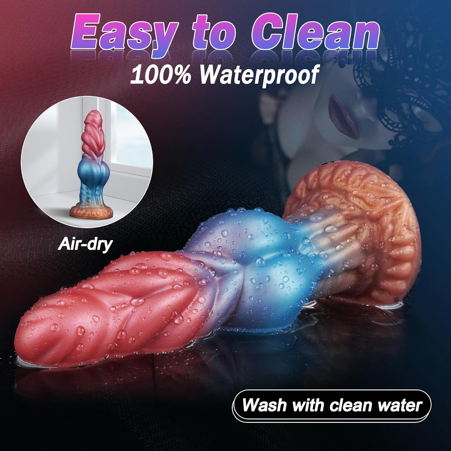 Joyomas - Huge Knotted Dildo Monster Dildo Fantasy Dildo with Knot 2.7 Diameter Thick Knot Dildo Horse Dildo Suction Cup Dildo Ribbed Anal Dildo for Men Women