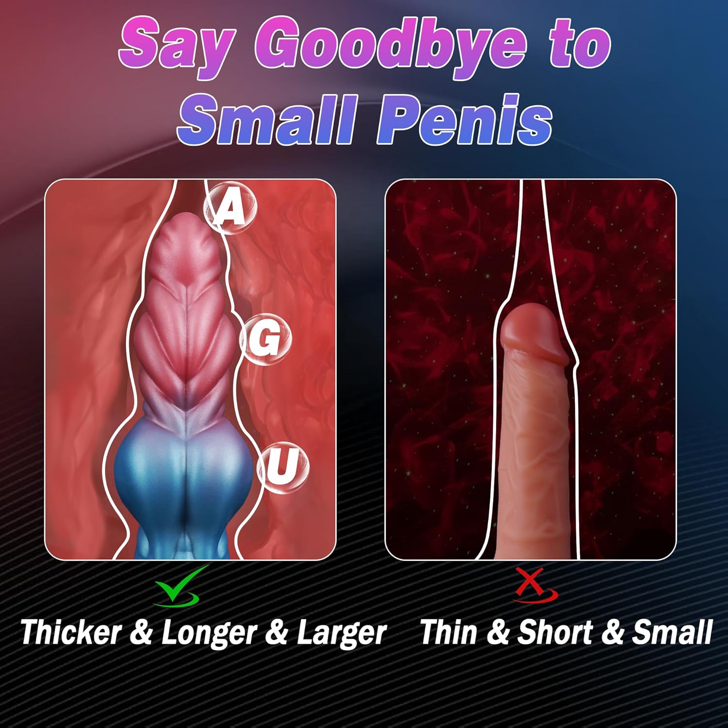 Joyomas - Huge Knotted Dildo Monster Dildo Fantasy Dildo with Knot 2.7 Diameter Thick Knot Dildo Horse Dildo Suction Cup Dildo Ribbed Anal Dildo for Men Women