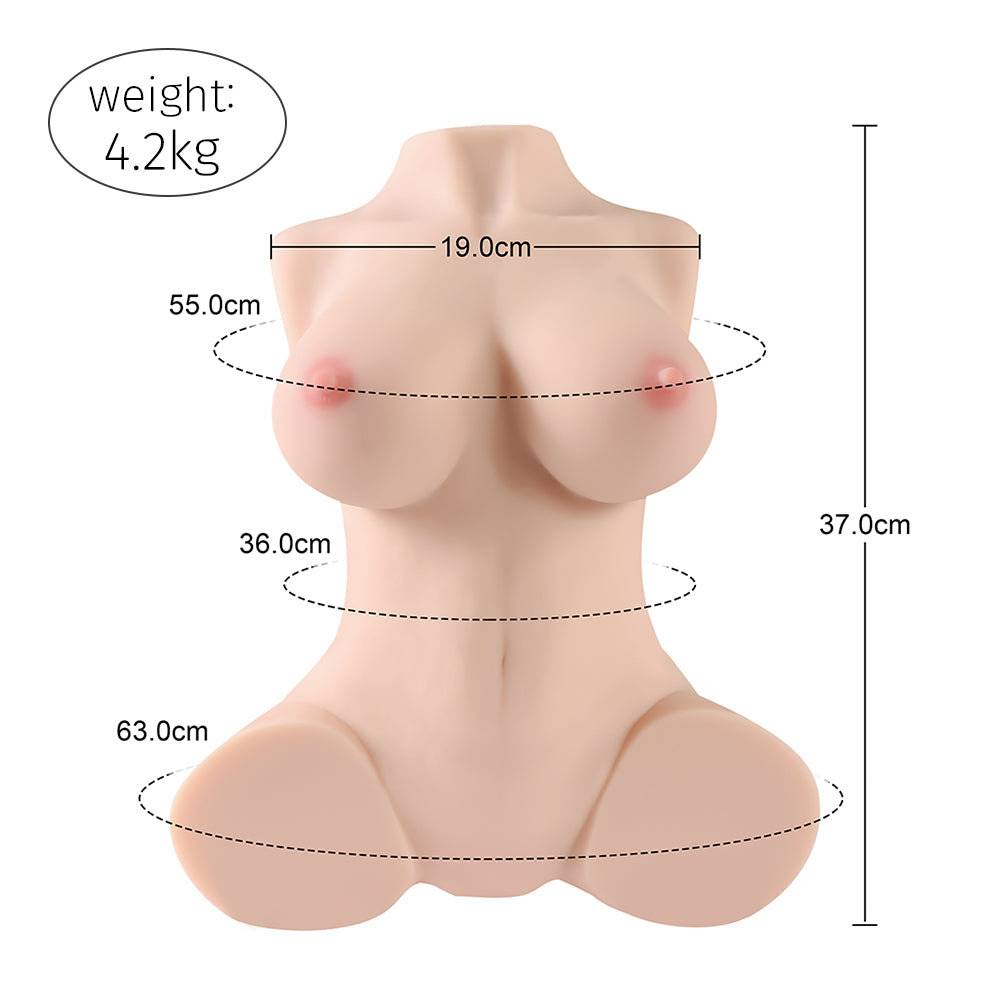 Joyomas - Sex Doll Torso Male Masturbator Realistic Pussy Pocket, 3 in 1 Vagina Anal Sex Dolls Adult Toy with Breast Fun