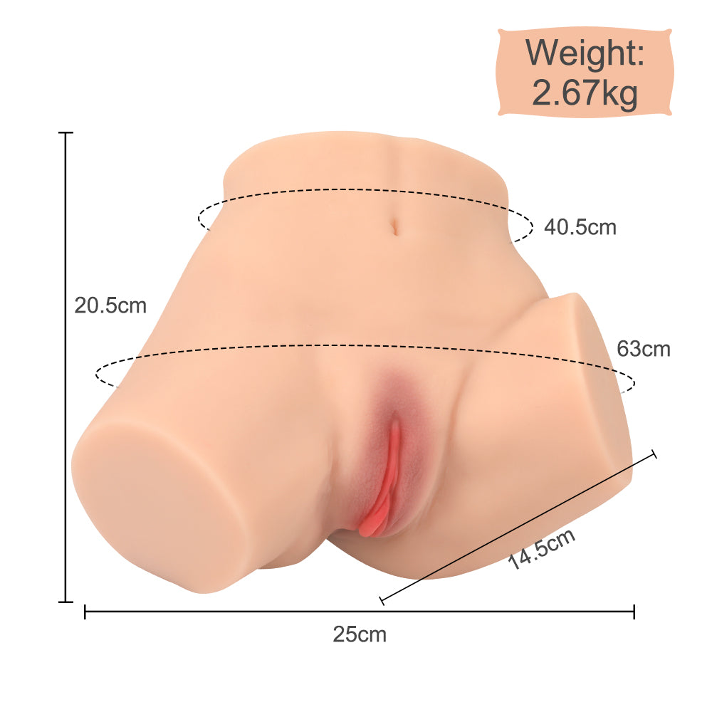 Joyomas - 5.88LB Sex Dolls Realistic Sexy Men's Sex Toys Half Length TPE Hip Upset True Vaginal Body Dolls