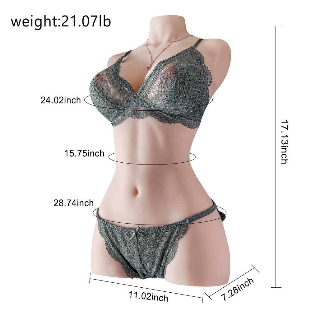 Joyomas - Lifelike Female Torso Love Doll Male Masturbator with Ultra Soft Gel Plump Boobs & Fat Ass
