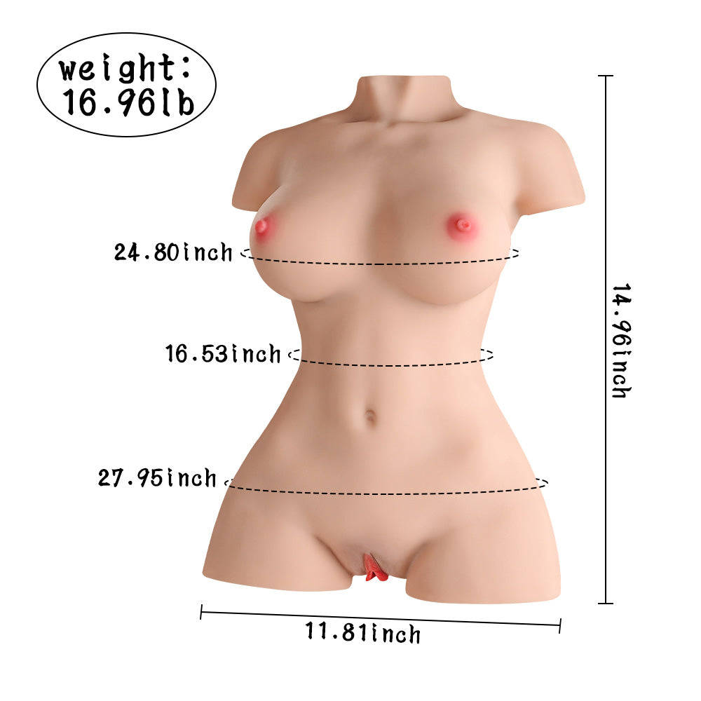 Joyomas - Gigi 16.96LB Realistic Mini Sex Torso With Rounded Shoulders