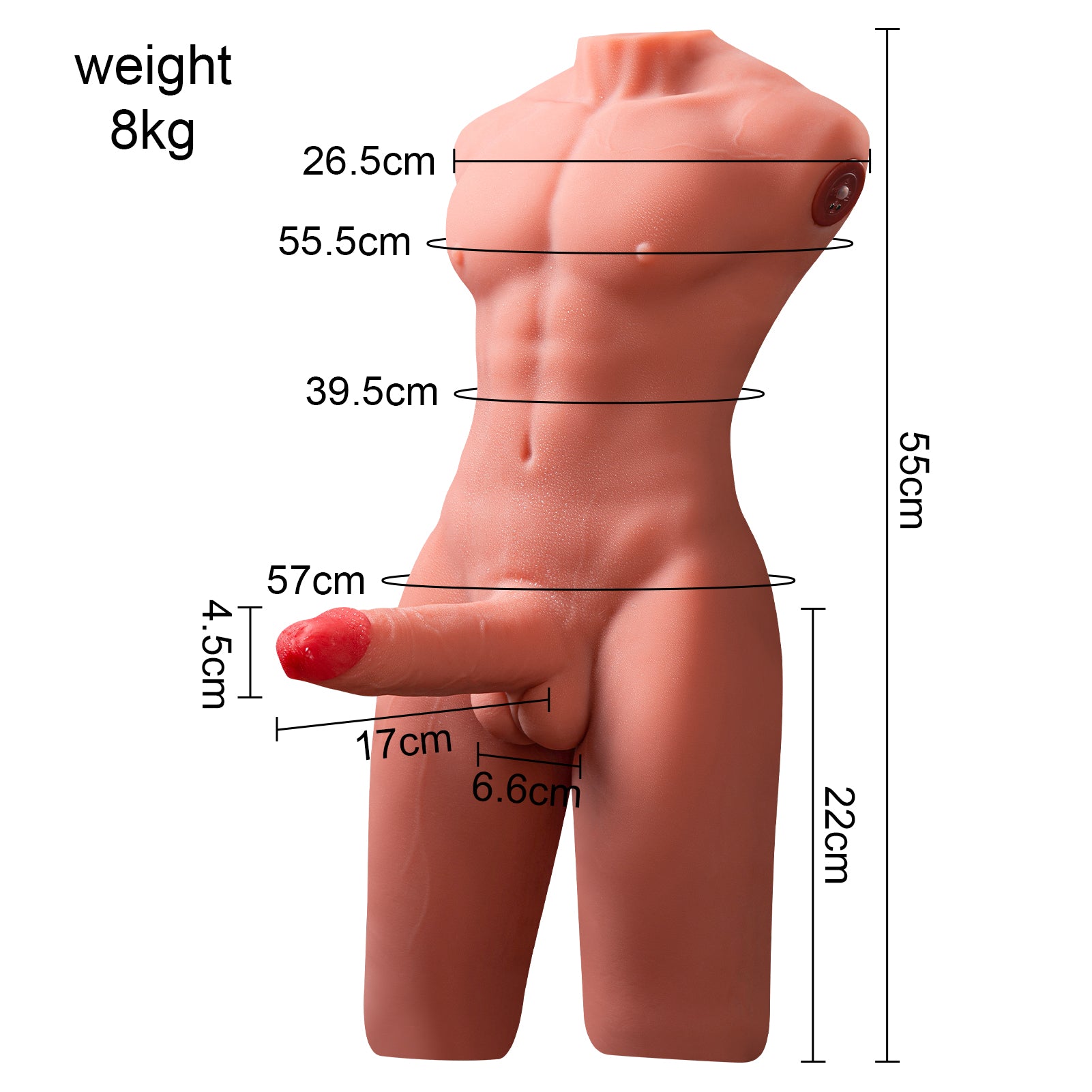 Joyomas - 10.6LB Electric Pulse Tan Skin Male Torso Sex Doll