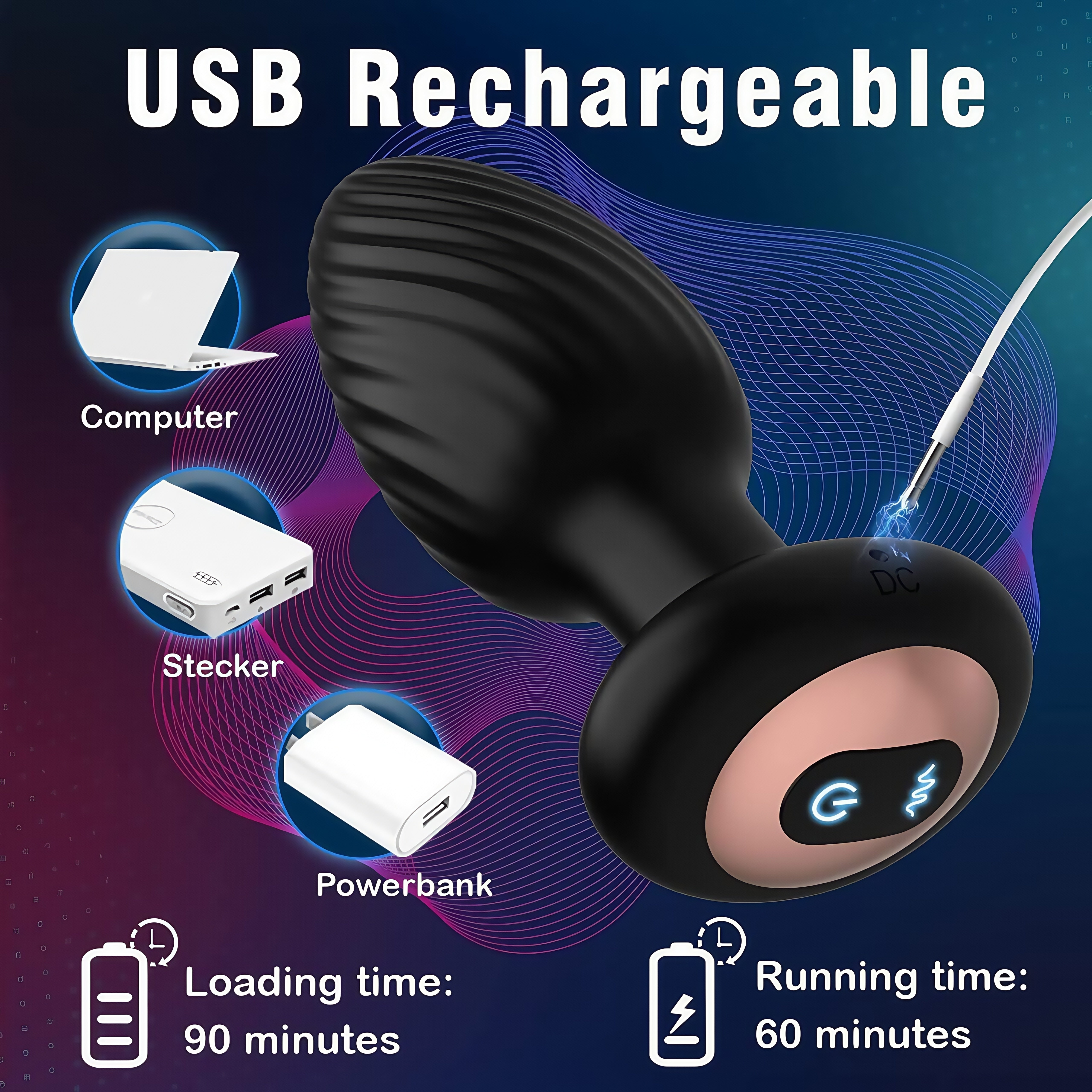 Joyomas - Wireless Remote Control Rotating & Vibrating Male Prostate Massager