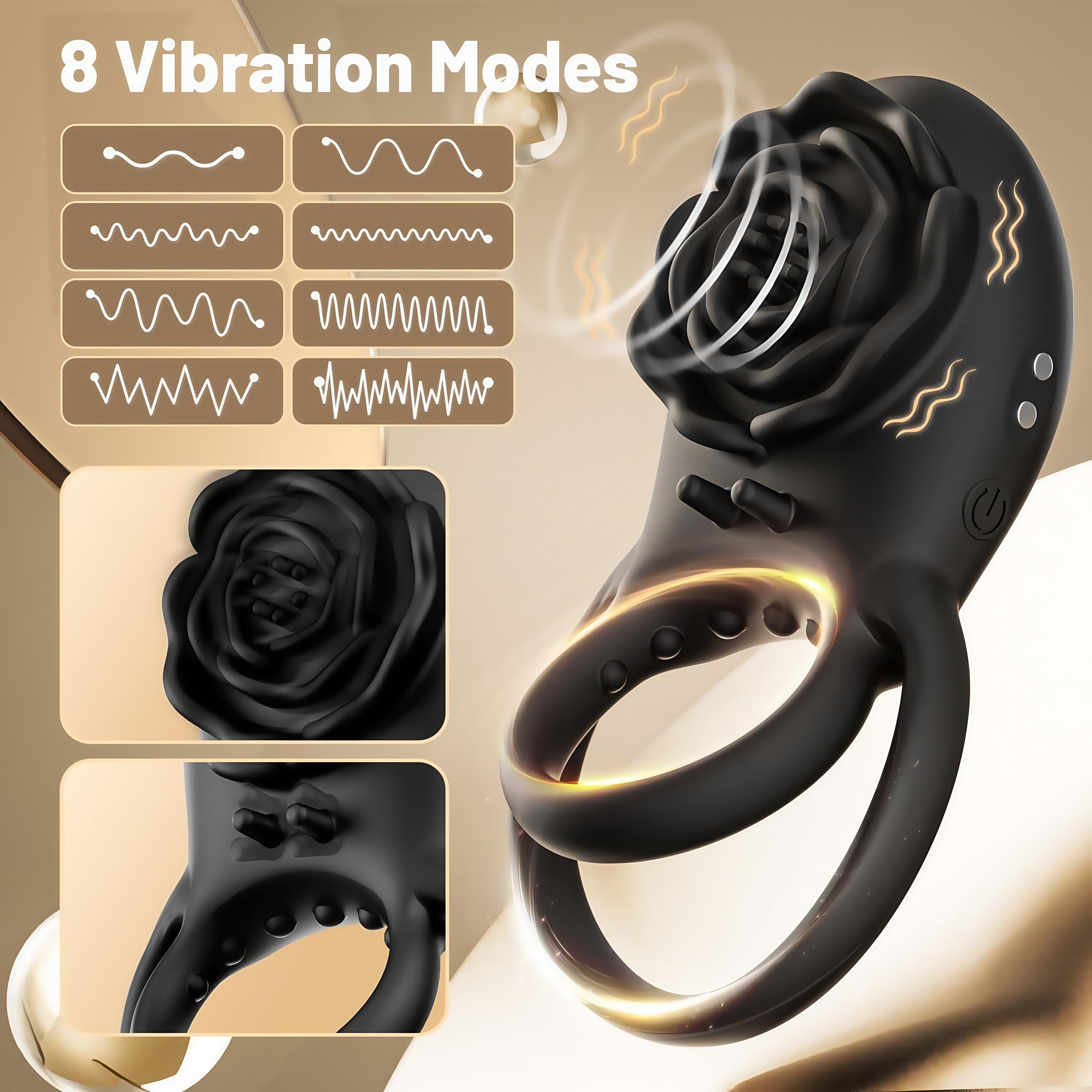 Joyomas -Rose Clitoral Stimulator Couples Sex Toys for Men Women Pleasure