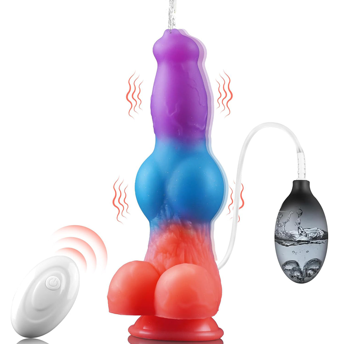 Joyomas - Hot Silicone Monster Large Luminous Penis Vagina Dildo Squirting Electric Dildo for Men Women S M Products