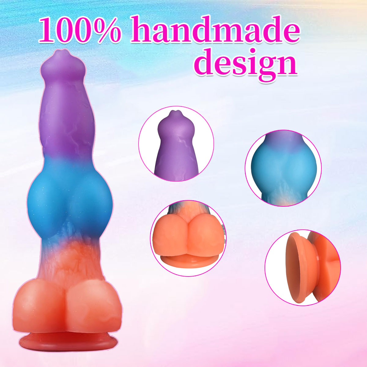 Joyomas - Hot Silicone Monster Large Luminous Penis Vagina Dildo Squirting Electric Dildo for Men Women S M Products