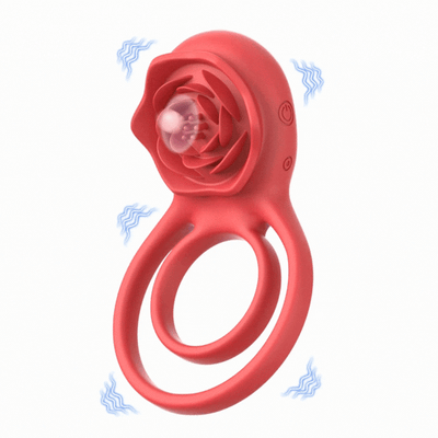 Joyomas - Rose Cock Ring Vibrator & Clit Stimulator