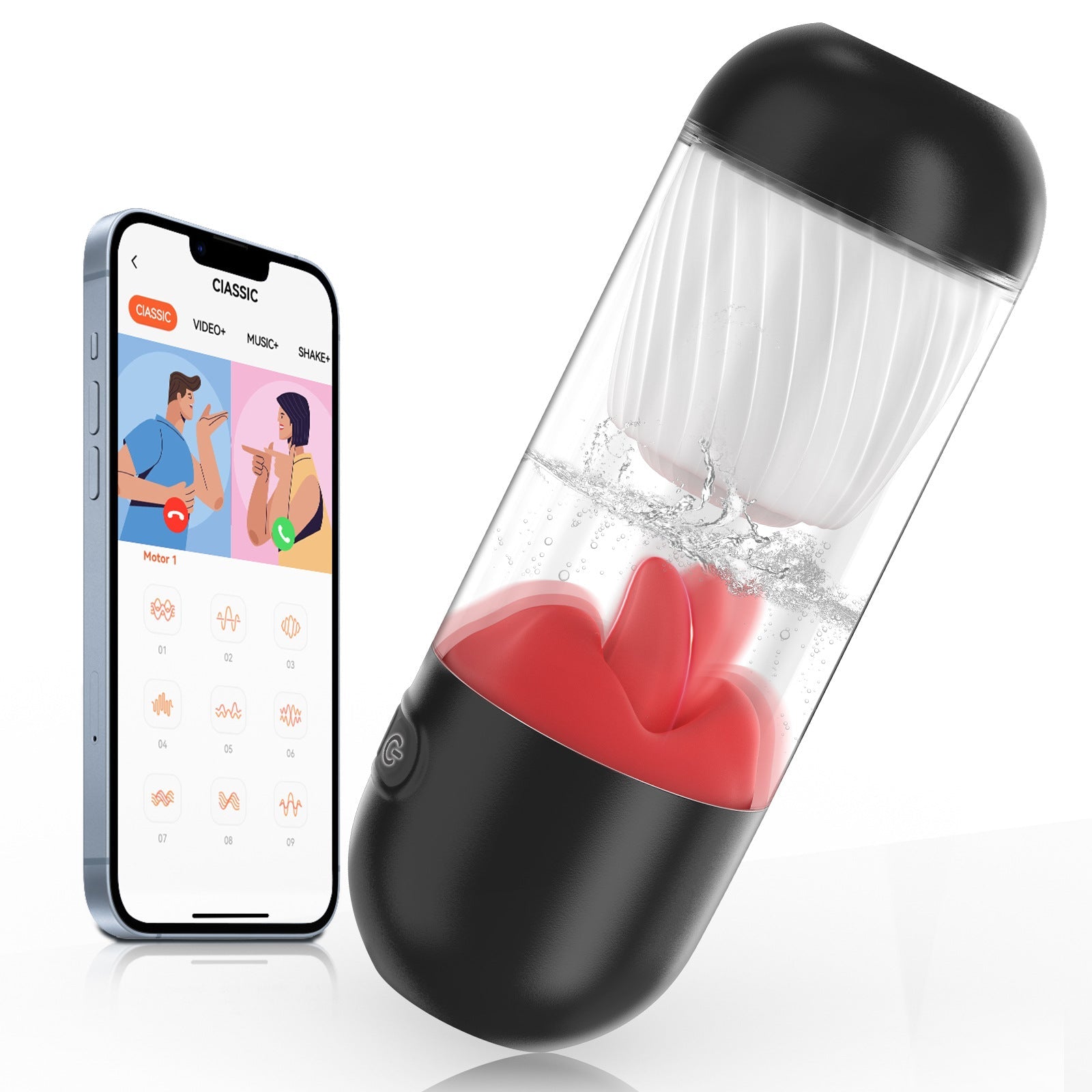 Joyomas-Blowjob Water-bath Male Masturbator 9-Mode Licking APP Control