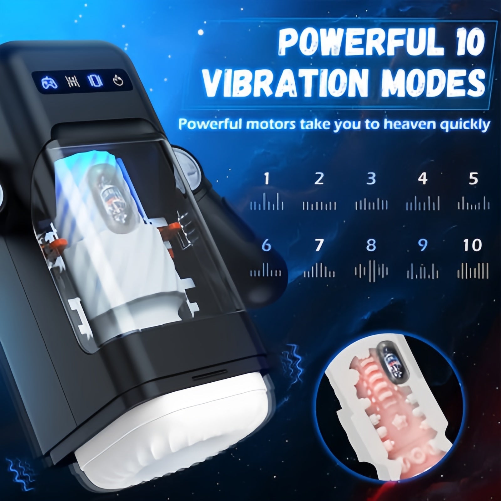 Joyomas-Game Cup Telescopic Vibrating Heating Masturbator