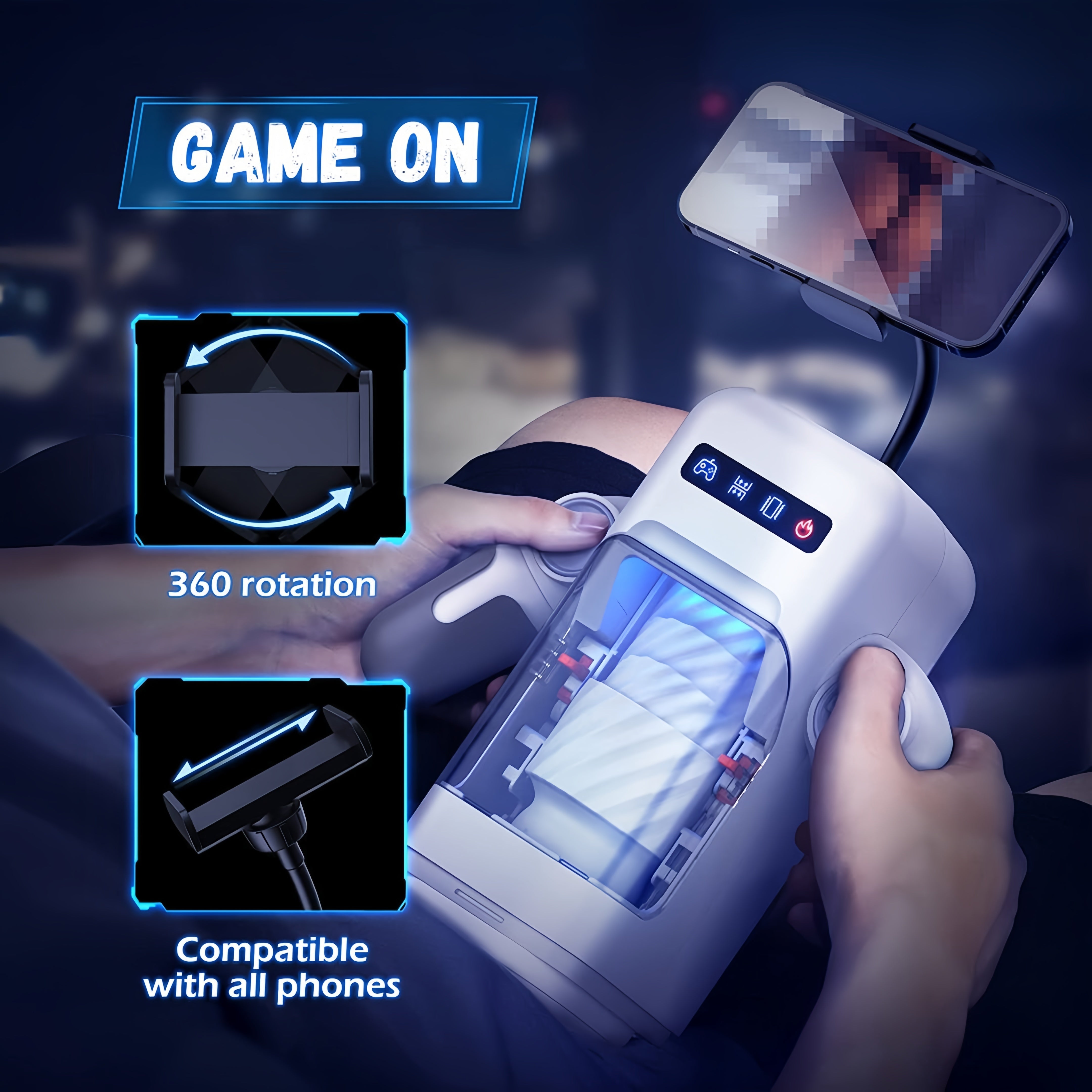 Joyomas-Game Cup Telescopic Vibrating Heating Masturbator