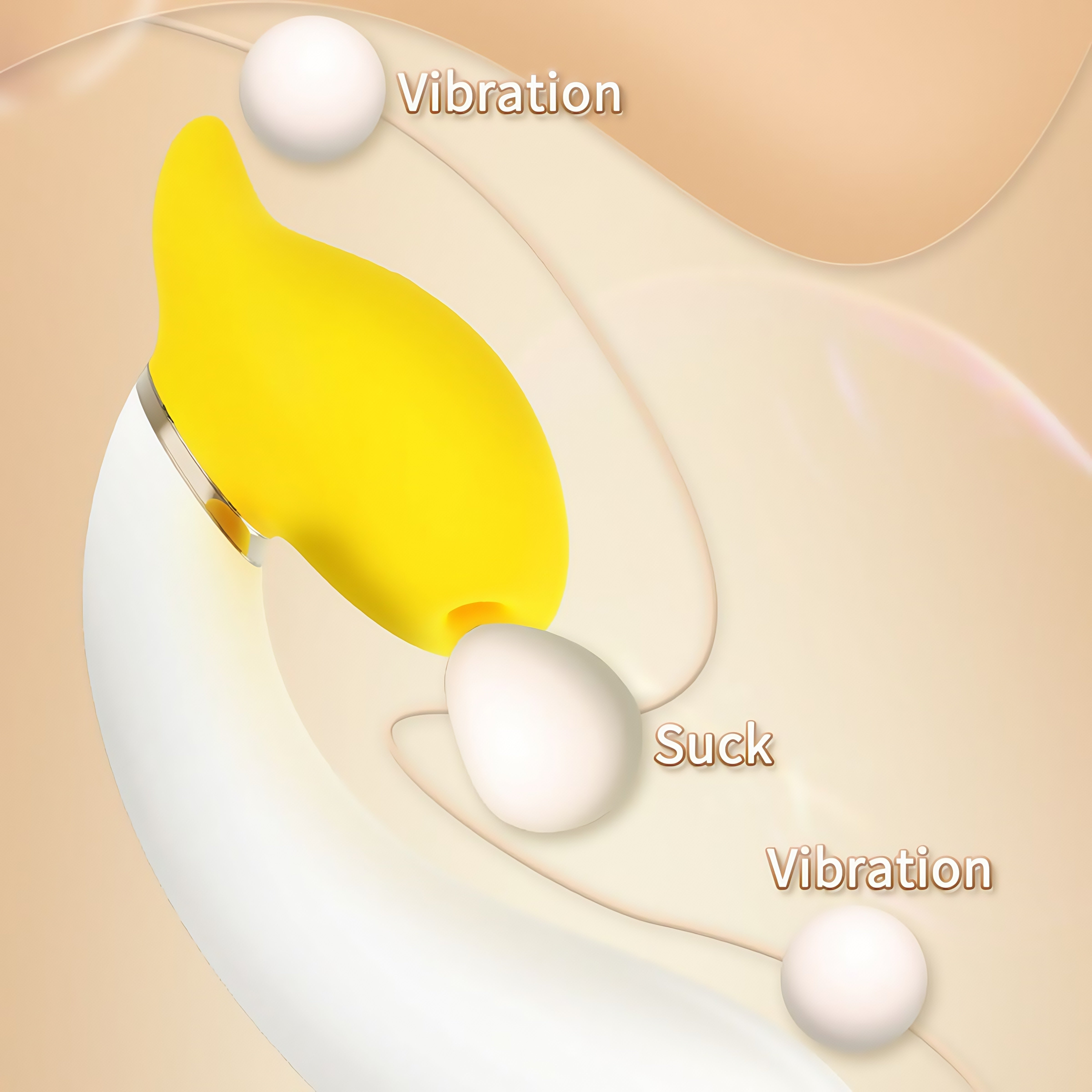 Joyomas - Rotating Banana Vibrator Sucking Double Vibration Masturbation Sex Toy