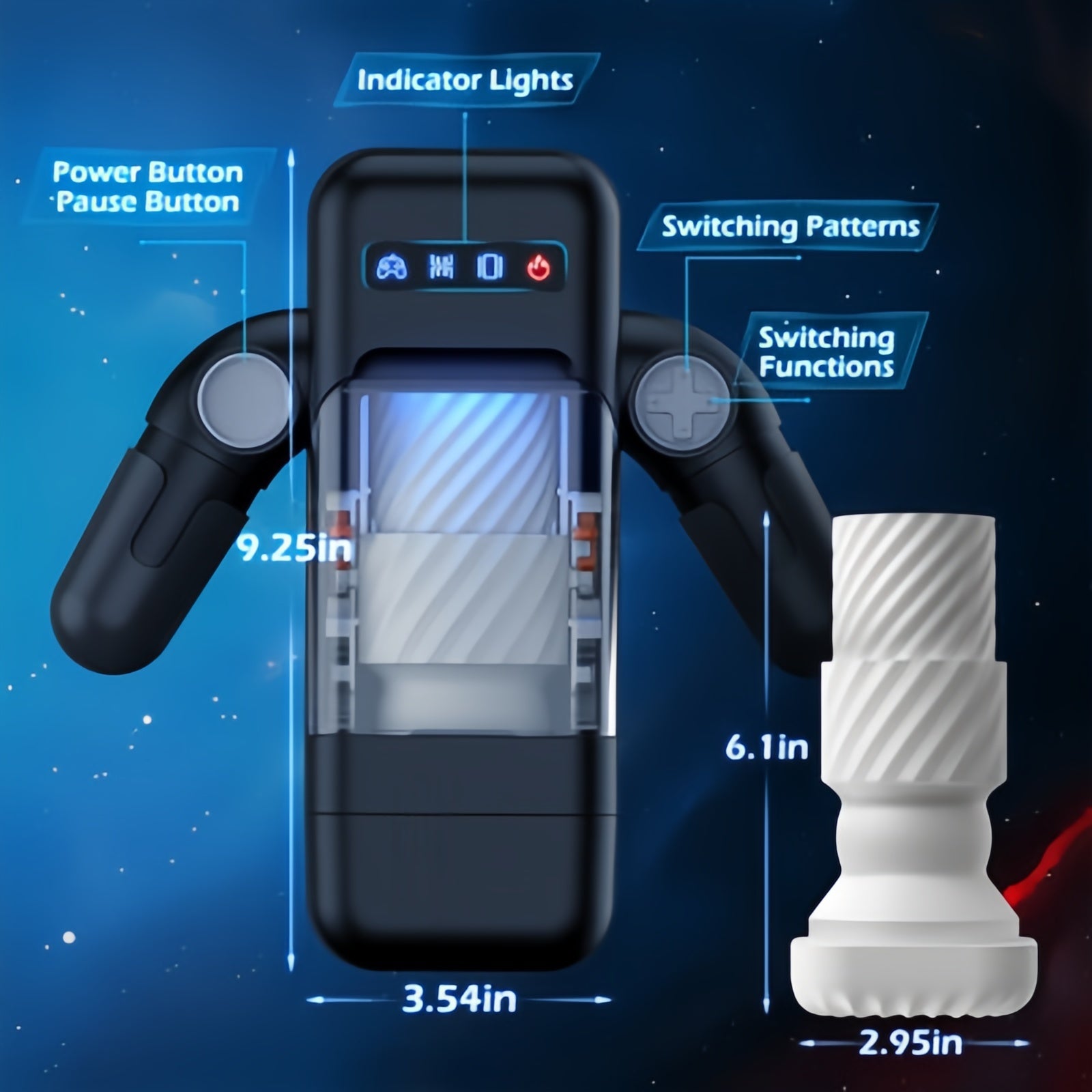 Joyomas-Game Cup Telescopic Vibrating Heating Masturbator