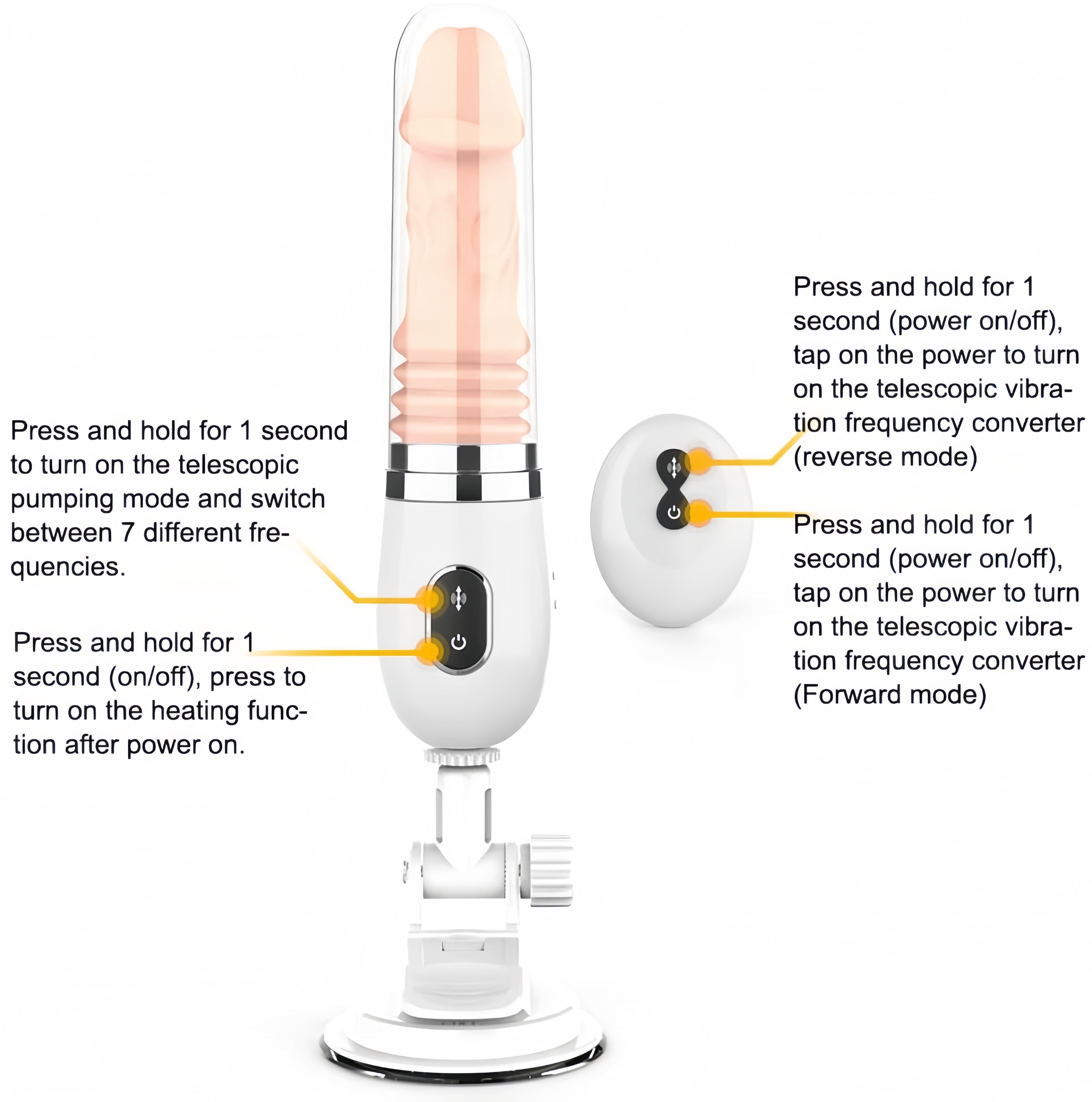 Joyomas - Small Dildo Machine Suction Cup Vibrant Toys with Remote Control
