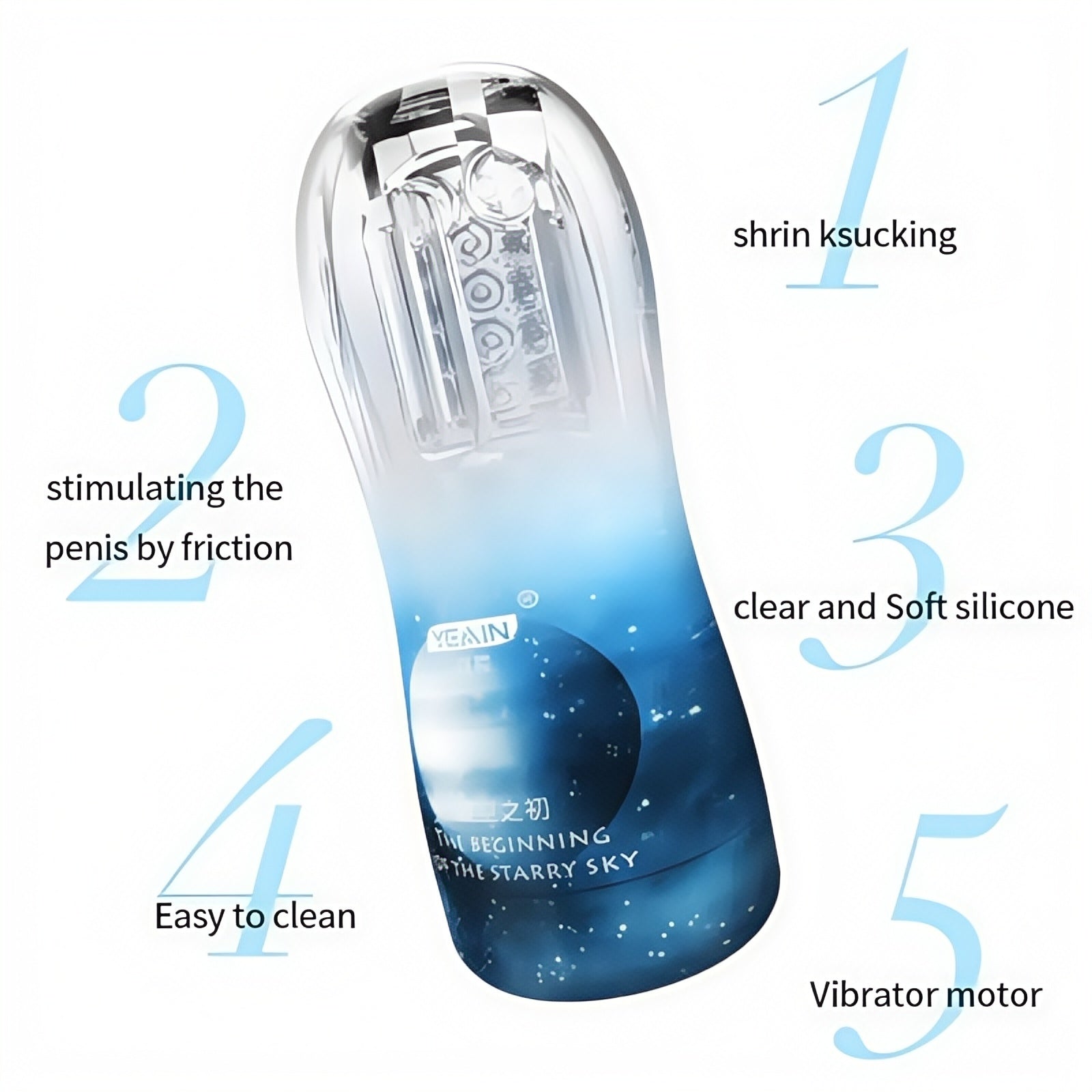 Joyomas - Ransparent Sucking Vibrating Airplane Cup Automatic Male Trainer