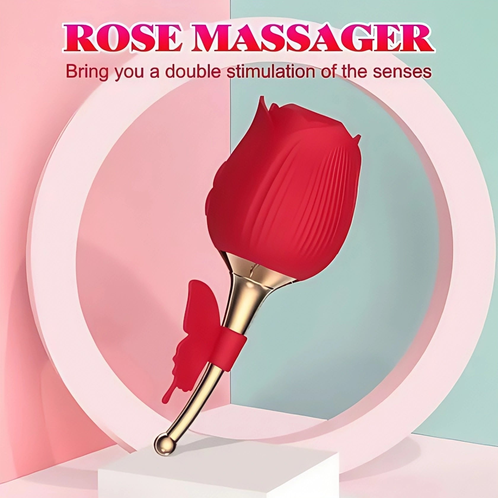 Joyomas - Rose Shape Vaginal Vibrator Stimulation G-spot Sex Toys For Women