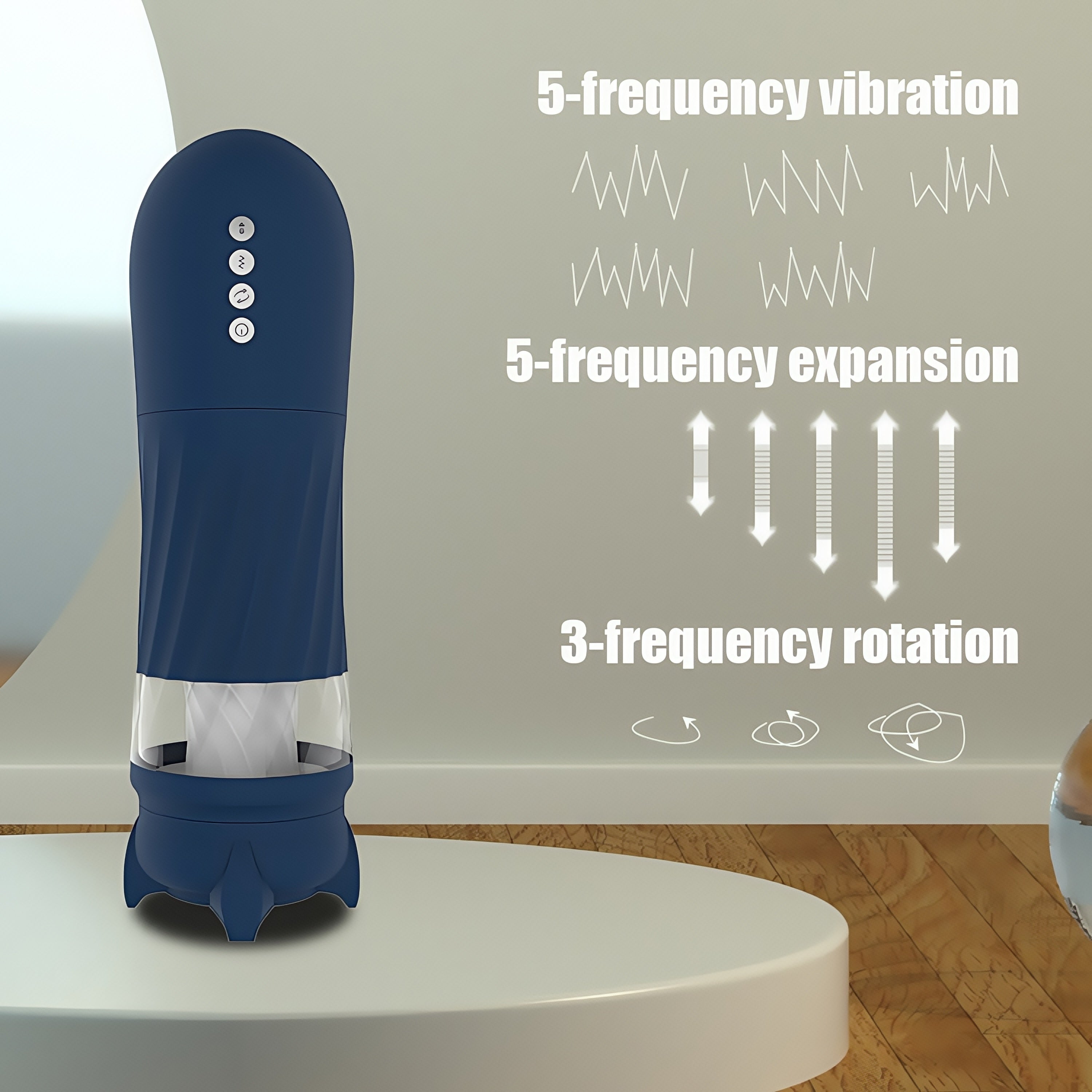 Joyomas - Rocket 3d Realistic Textured Electric Stroker With 5 Thrusting Rotating Modes