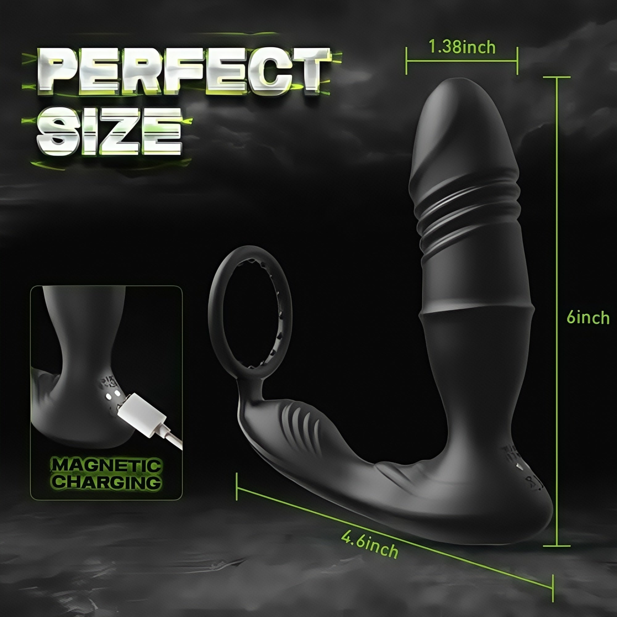Joyomas - Mason APP/Controller & 9-Telescopic /Vibration & Cock Rings Prostate Massager