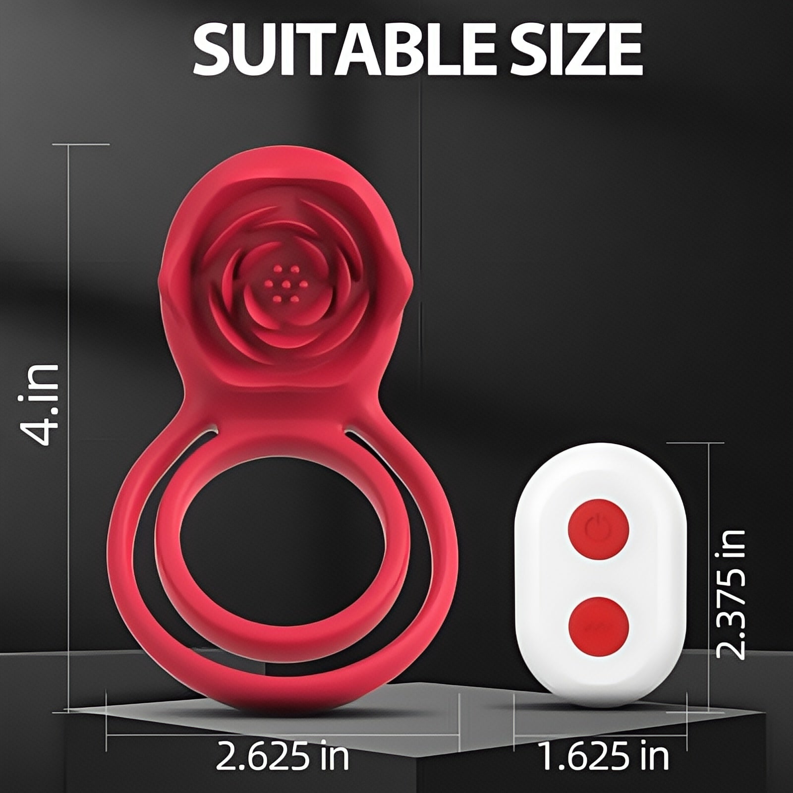 Joyomas - Rose Cock Ring Vibrator & Clit Stimulator