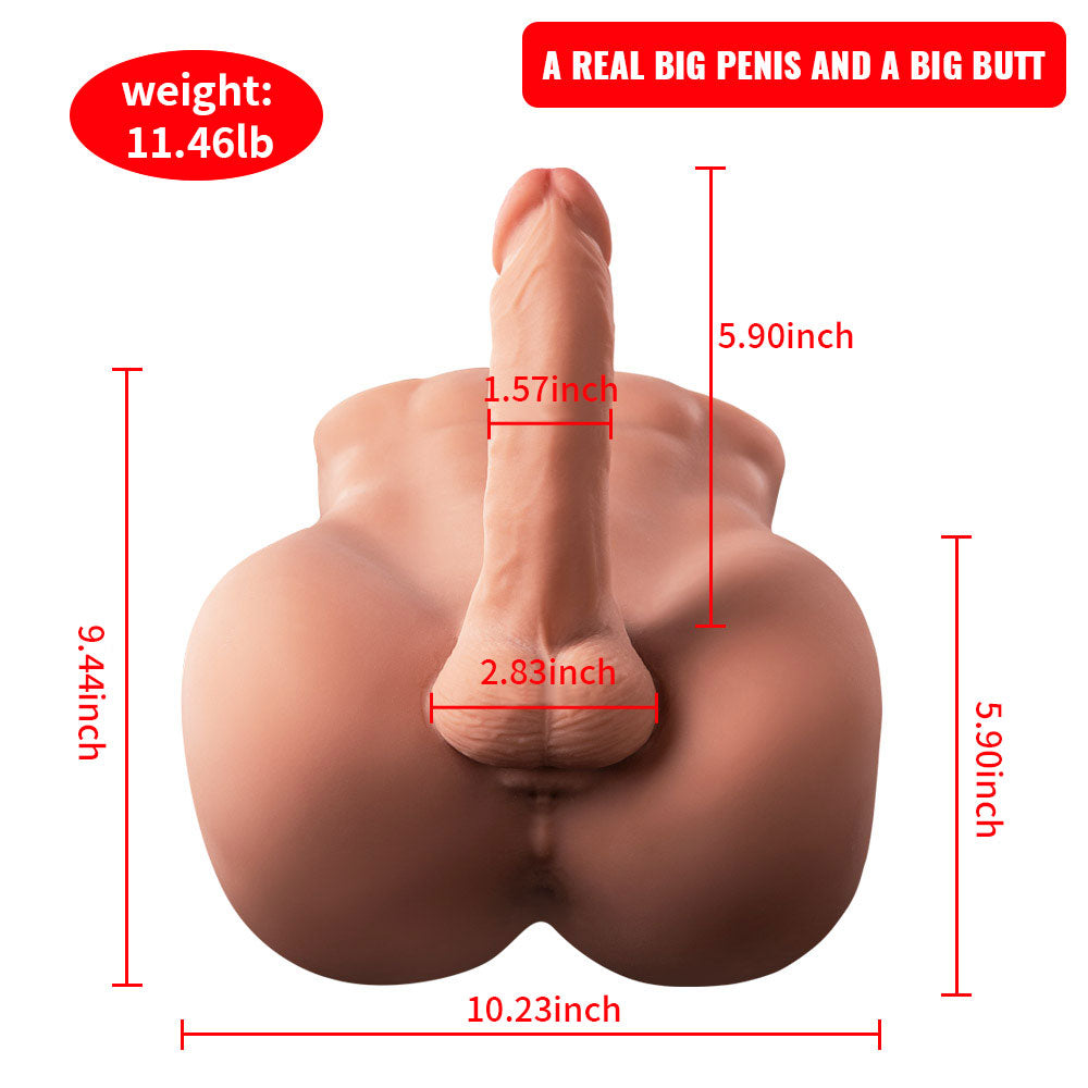 Joyomas - 11.5LB Male Sex Doll for Women with 7 in Huge & Flexible Dildo Unisex Sex Toy for Women, Men, Couple Sex Fun