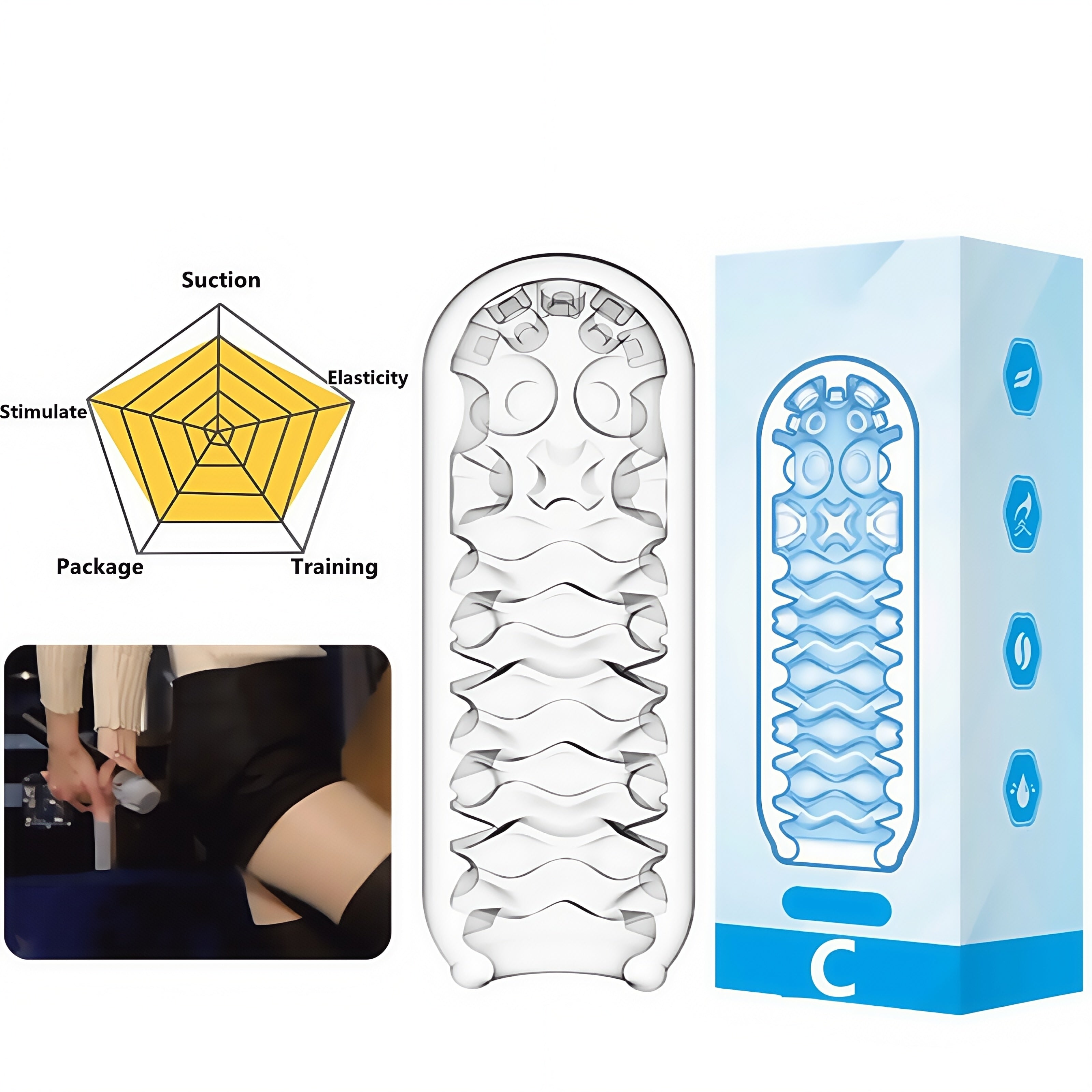Joyomas - Aircraft Cup Men's Training Masturbation Cup Spiral Pleasure