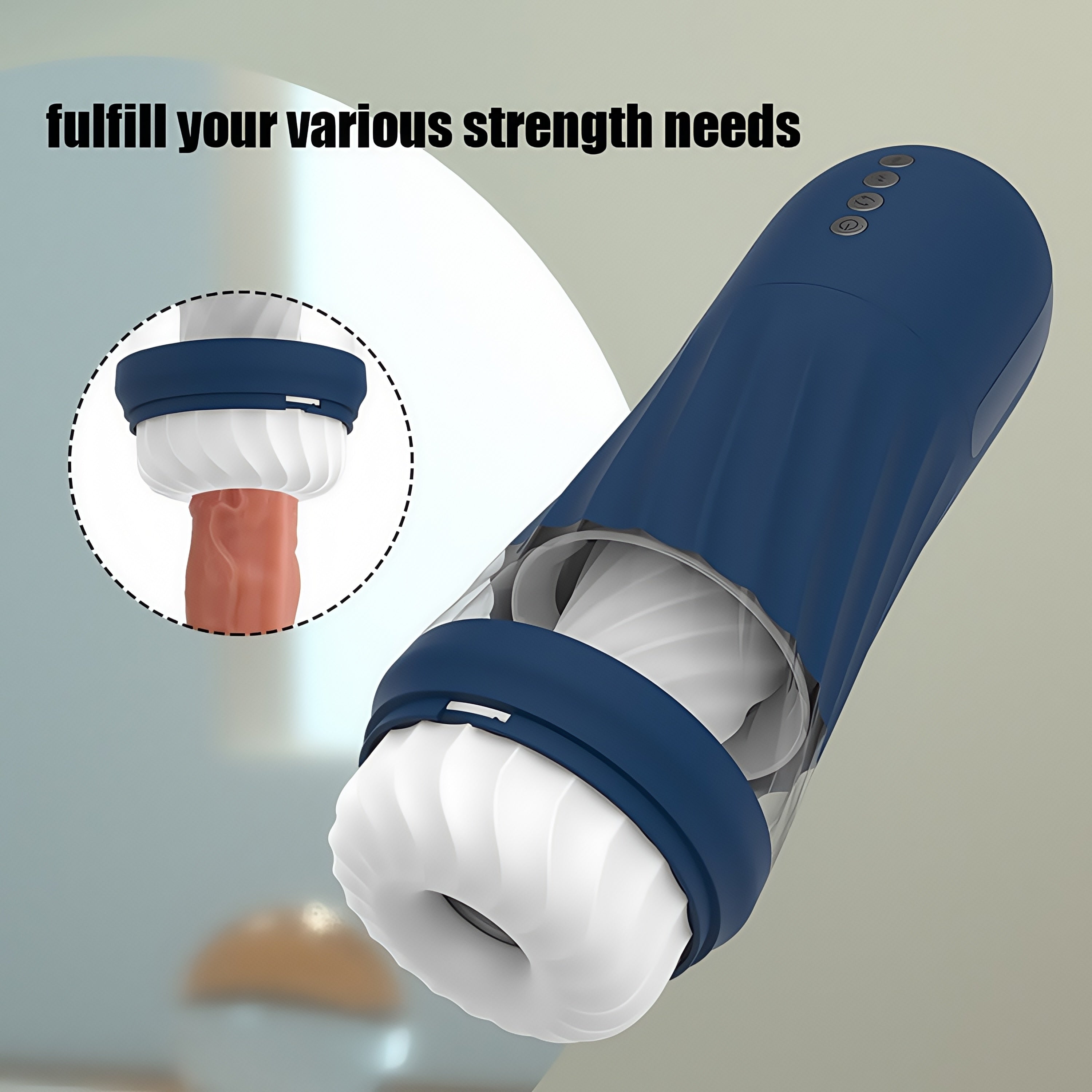 Joyomas - Rocket 3d Realistic Textured Electric Stroker With 5 Thrusting Rotating Modes