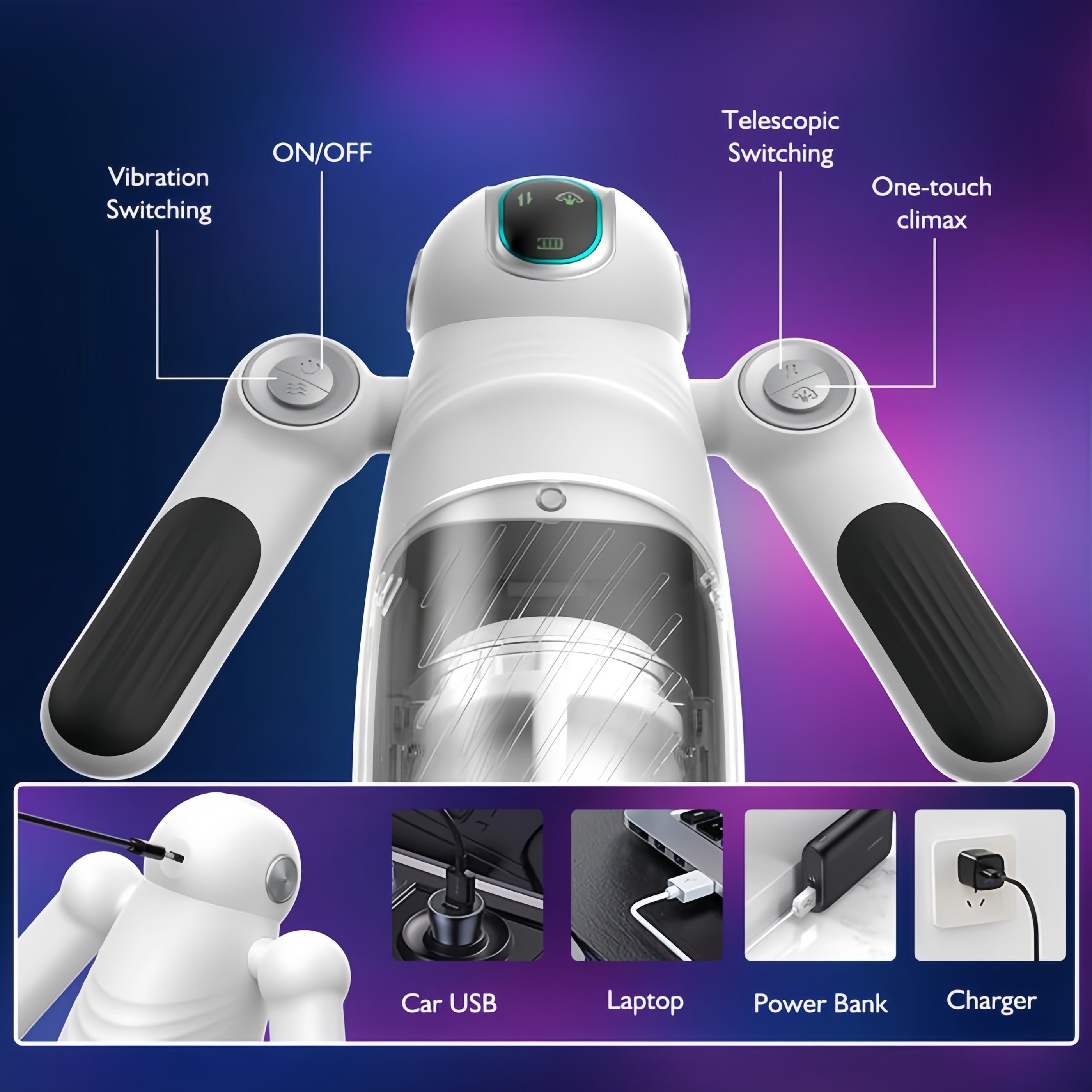 Joyomas-Bella Bot Robot Telescopic Vibrating Male Penis Stroker